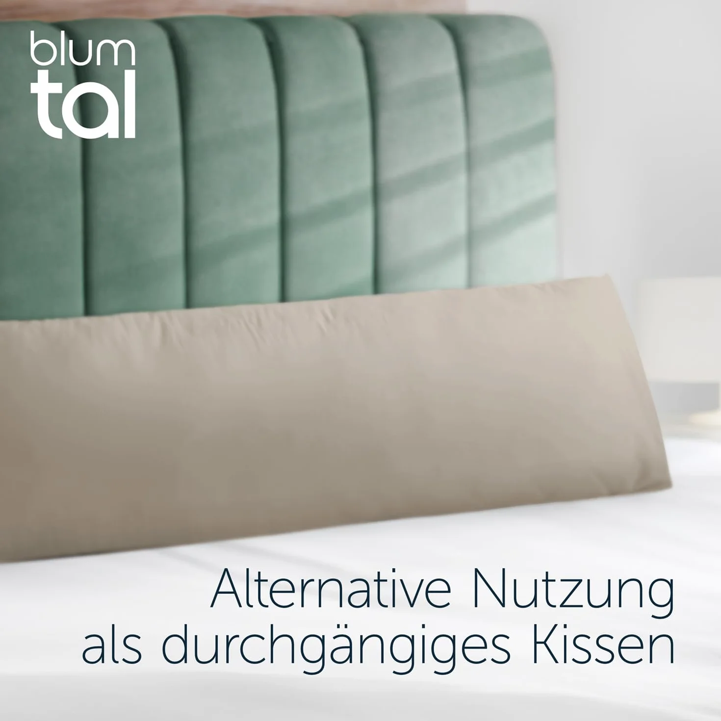 BlumtalPoduszka do spania na boku z poszewką 40 x 145 cm – z certyfikatem Oeko-Tex – komfortowa poduszka do przechowywania dla dorosłych z regulowanym wypełnieniem