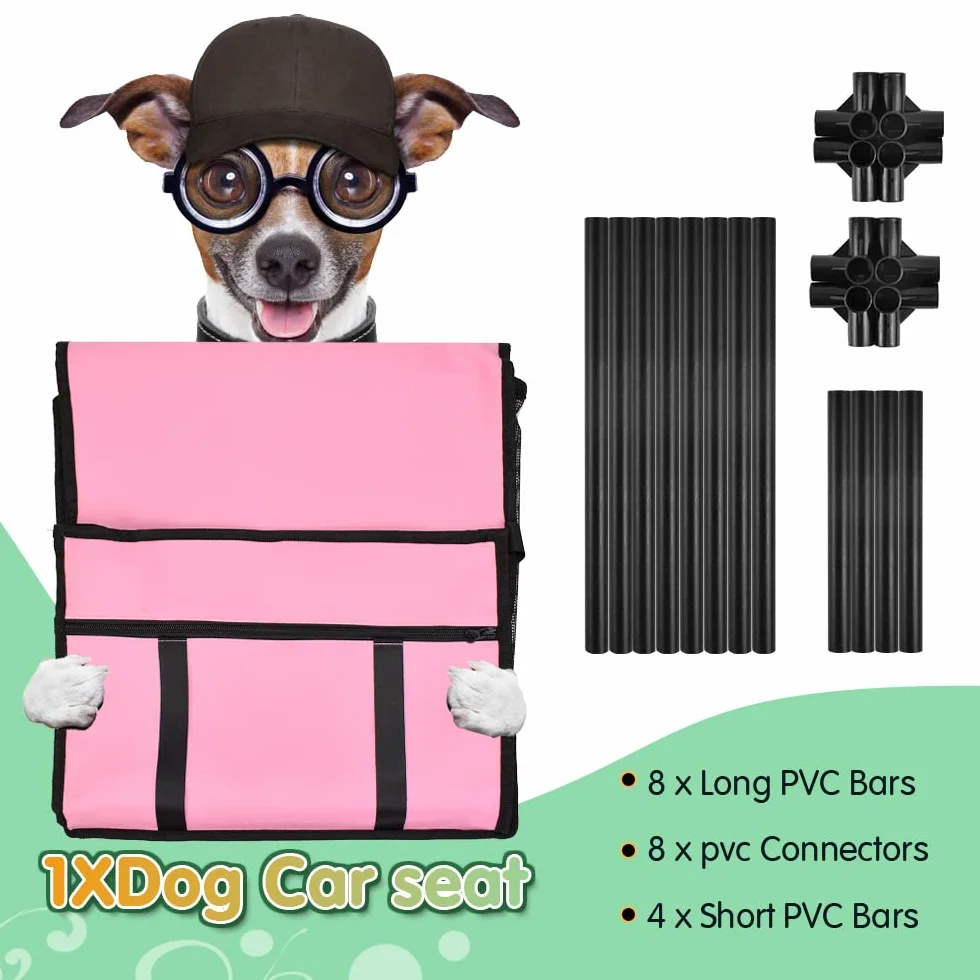 Fotelik samochodowy dla psa Fotelik dla psa na tylne siedzenie dla małych i średnich psó – składany fotelik samochodowy dla psów na tylną kanapę