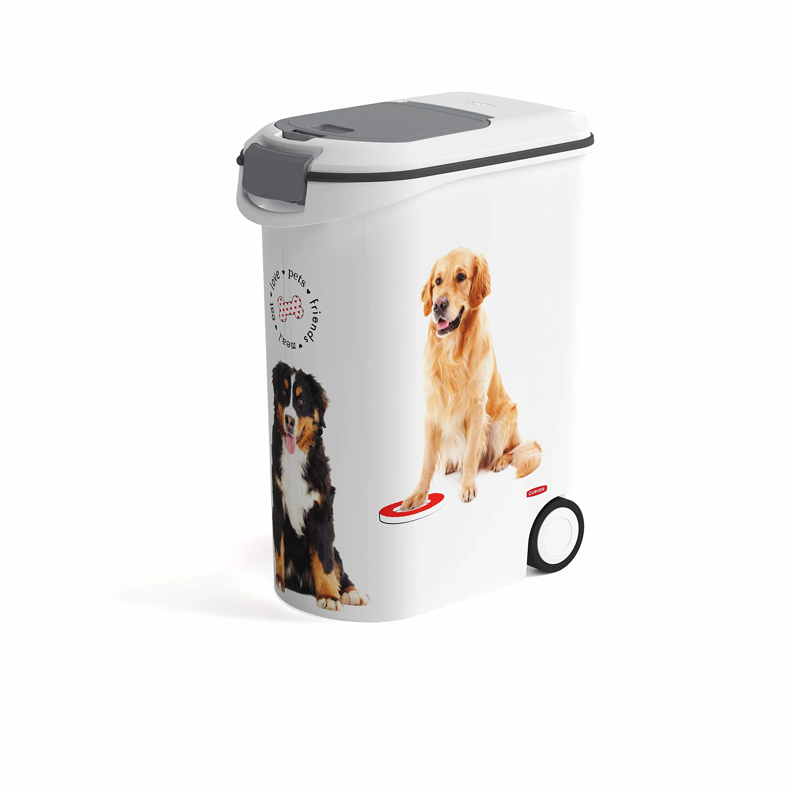 Curver Love Pets Pojemnik na Karmę 20 kg 54 l Biały Szary