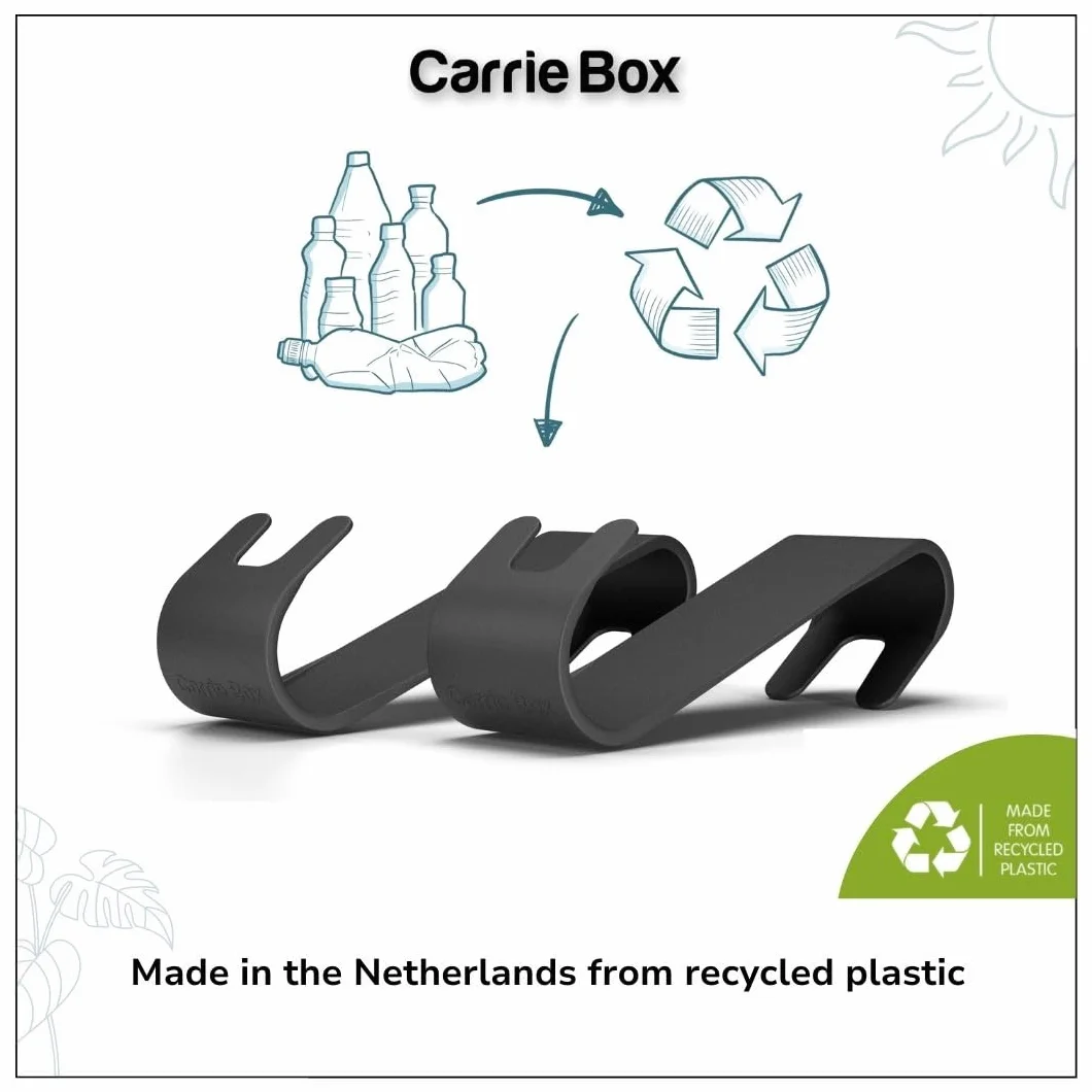 Carrie Box Uchwyt podbieraka z tworzywa sztucznego pochodzącego z recyklingu, drążki teleskopowe, łamanie liści, przechowywanie, akcesoria basenowe, czyszczenie basenu, basen ze stelażem (kolor szary)