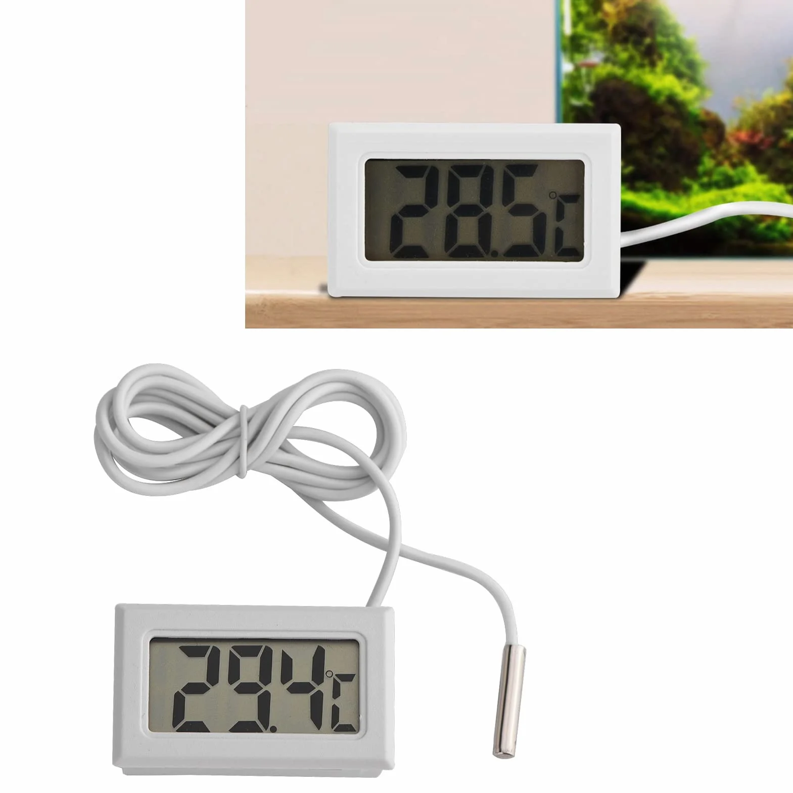 Cyfrowy termometr LED mini wyświetlacz czujnik temperatury LCD do domu biura szklarni akwarium