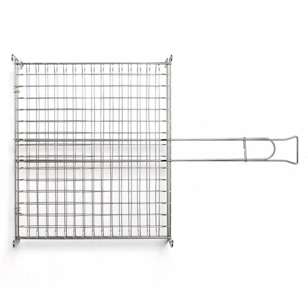 MasterCook grill ze stali nierdzewnej, składany ruszt do grilla, do grilla, kominka i grilla, akcesoria do grilla, odporny na wysokie temperatury grill rybny
