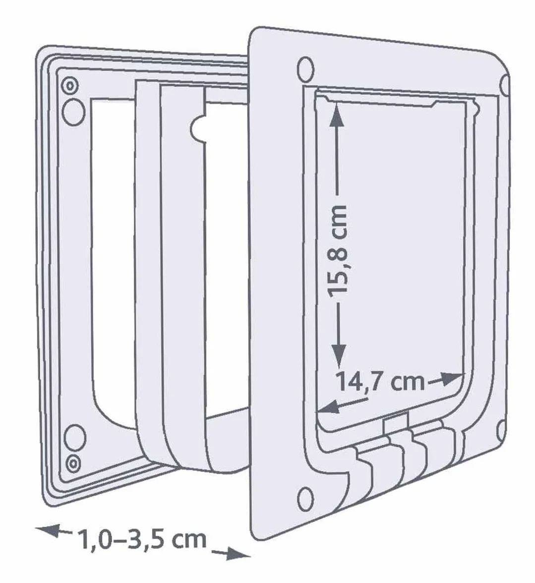 Trixie Klapa dla kota elektromagnetyczna 4-krotna 21,1 x 24,4 cm biała