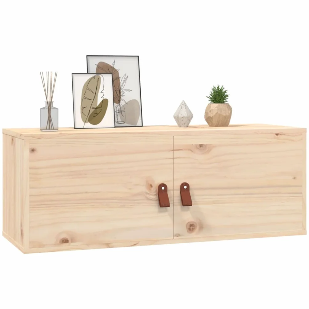 vidaXL Szafki ścienne, 2 szt., 80x30x30 cm, lite drewno sosnowe