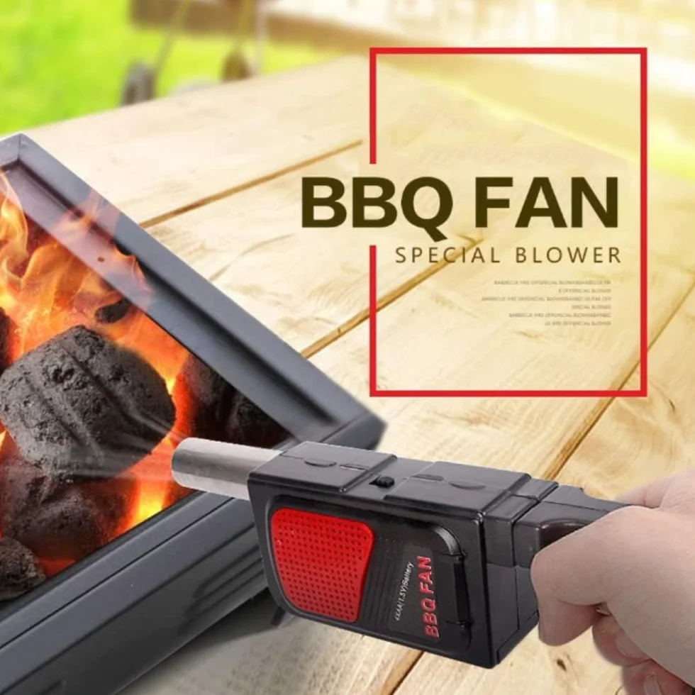 Przenośny ręczny elektryczny wentylator do grilla dmuchawy akcesoria do grilla grill wentylator narzędzie do grillowania na zewnątrz kemping piknik grill gotowanie