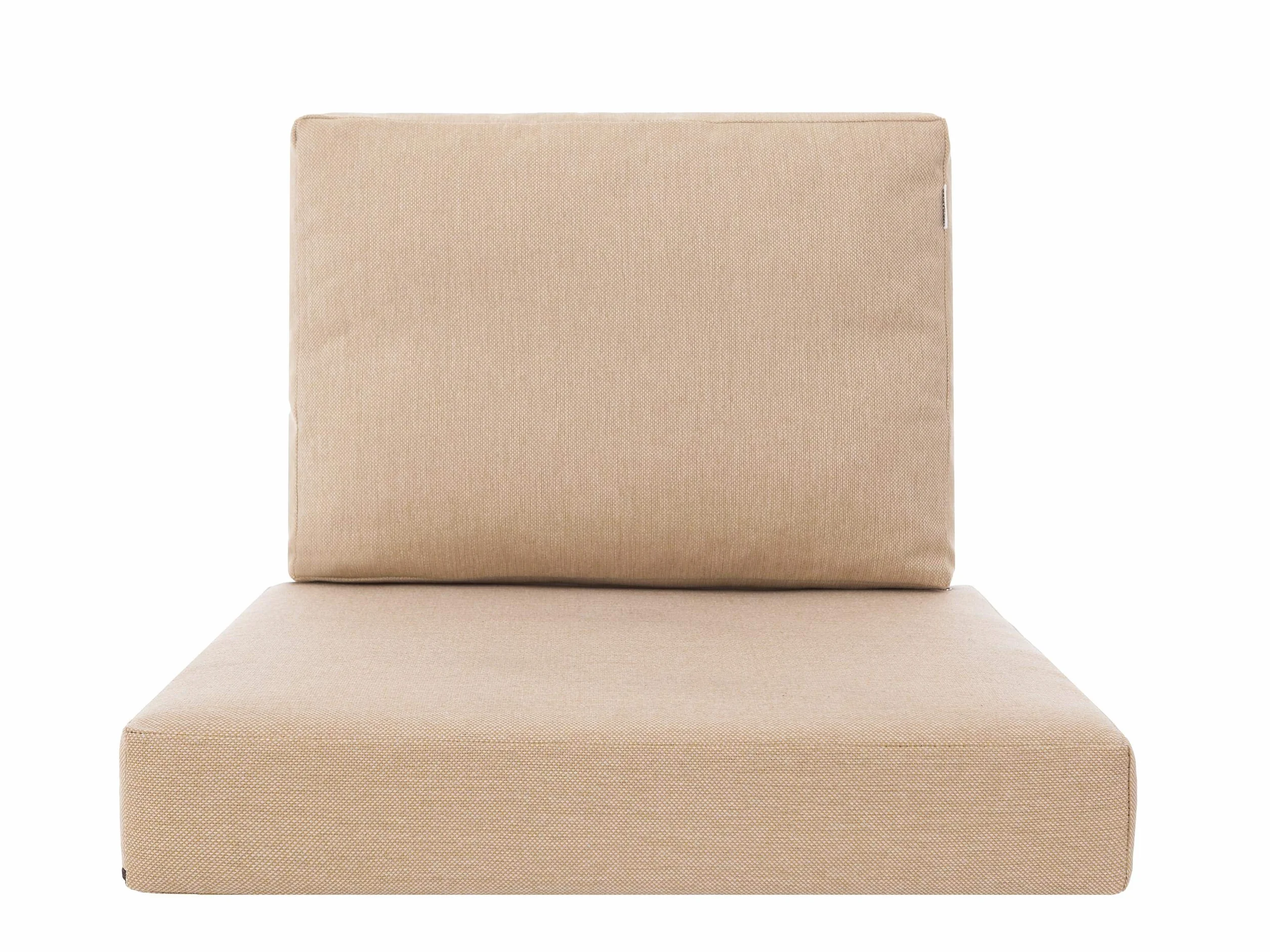 PillowPrim Zestaw poduszek na fotel rattanowy / wiklinowy, oparcie siedzenia, poduszka do siedzenia, do użytku na zewnątrz, poduszka do siedzenia, krzesło rattanowe, 60 x 55 x 40 cm, kolor beżowy