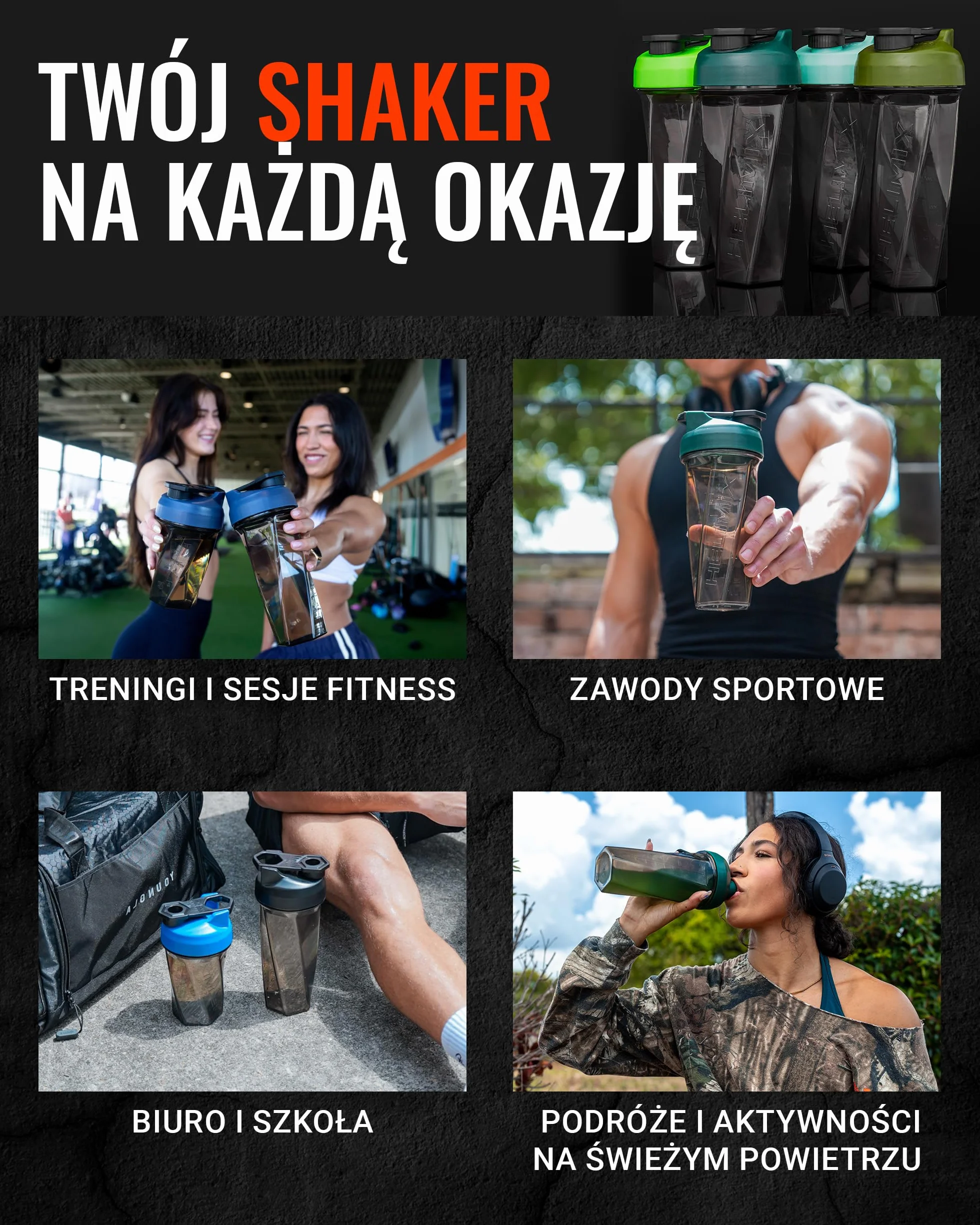 Helimix 2.0 Vortex Protein Shaker, 800 ml (28 uncji) - Sportowa butelka na napoje proteinowe i smoothie - bez gwizdków, grudek i baterii - odporna na mycie w zmywarce i wolna od BPA