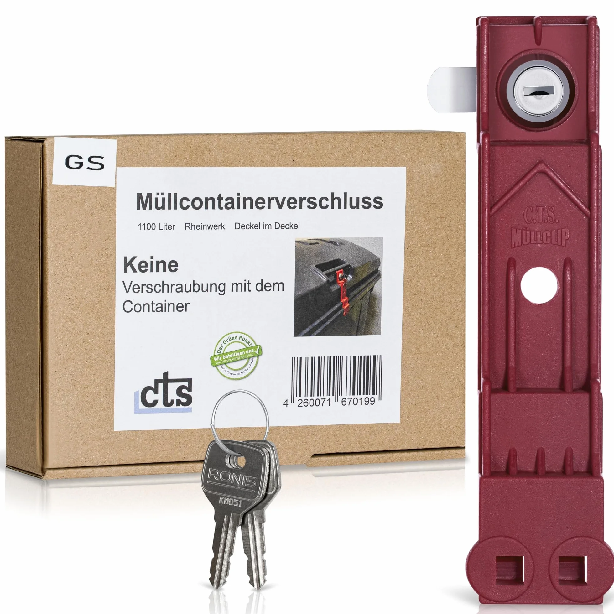 CTS Rheinwerk Zamknięcie Kontenera na Śmieci, 1100 Litrów