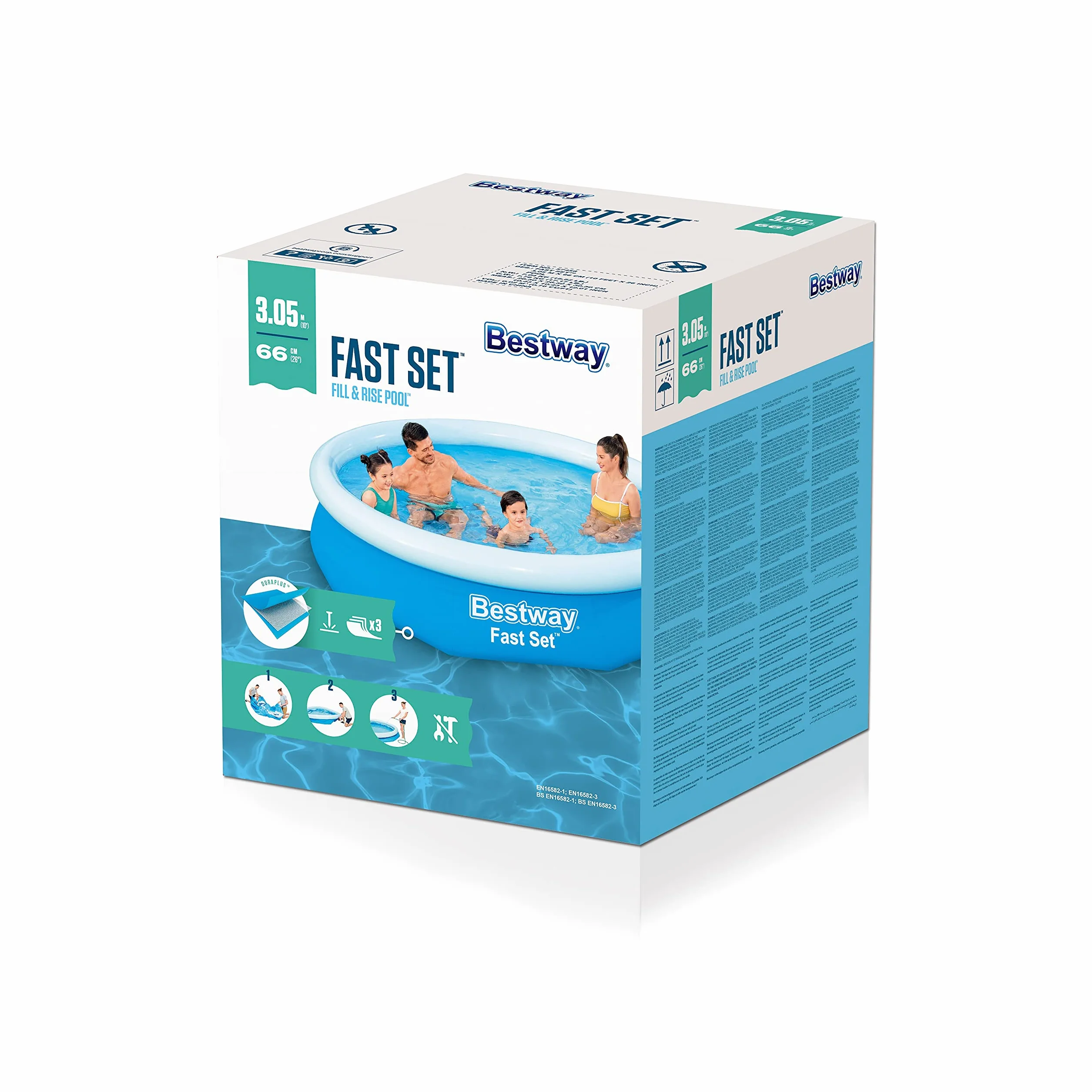 nadmuchiwany basen Bestway Niebieski 3200 L 305 x 66 cm