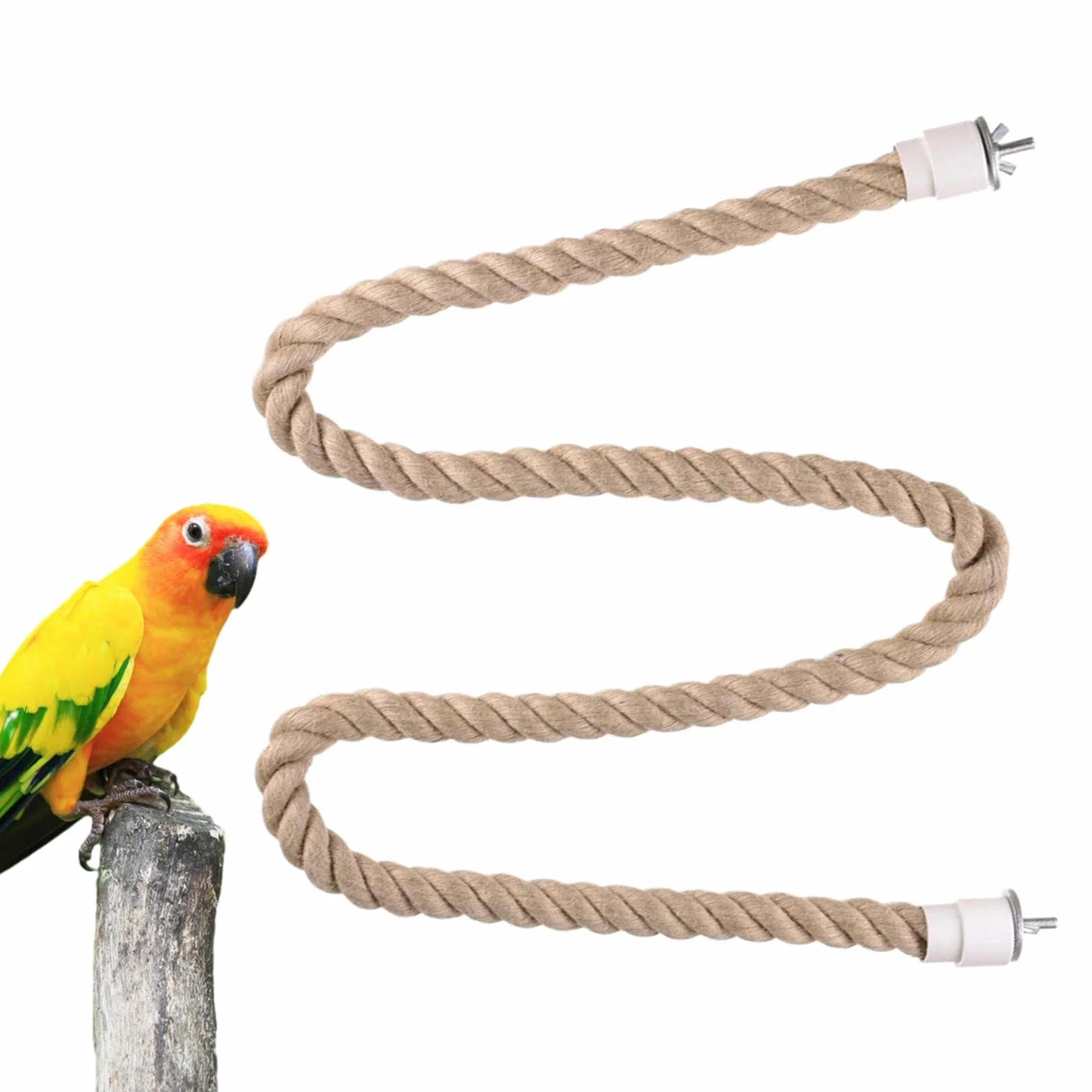 Rope Perches Bird, Swing Rope Cages, 23.62x0.39in Perch Stand, Lightweight Cage Climbing, Birds Exercise Accessories for Cockatiels, Lovebirds, Parakeets, Sugar Gliders