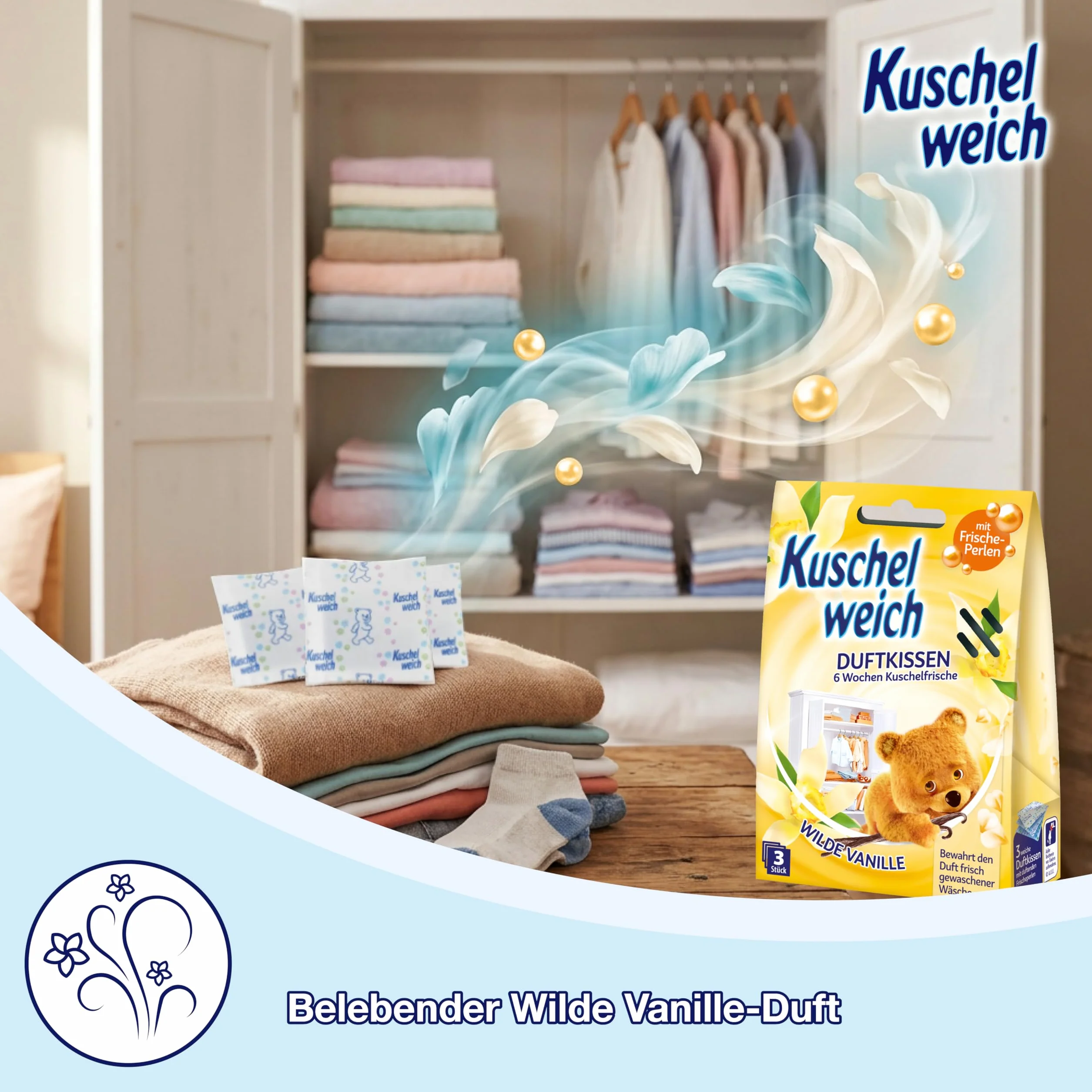 Kuschelweich Saszetki zapachowe - wanilia, 3szt.