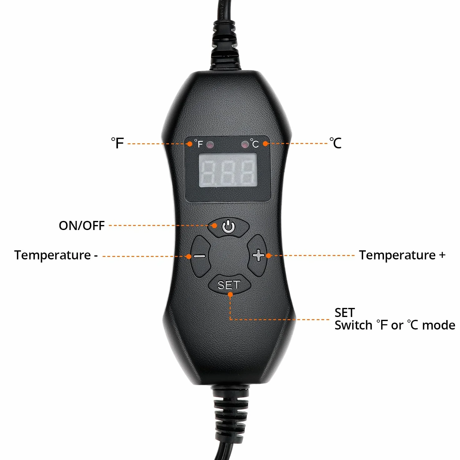 QWORK® mata grzewcza z termostatem, mata grzewcza do roślin, 50 W, 20 ℃ ~ 45 ℃, mata grzewcza, do szklarni wewnętrznej, tarasu, akwarium, gad