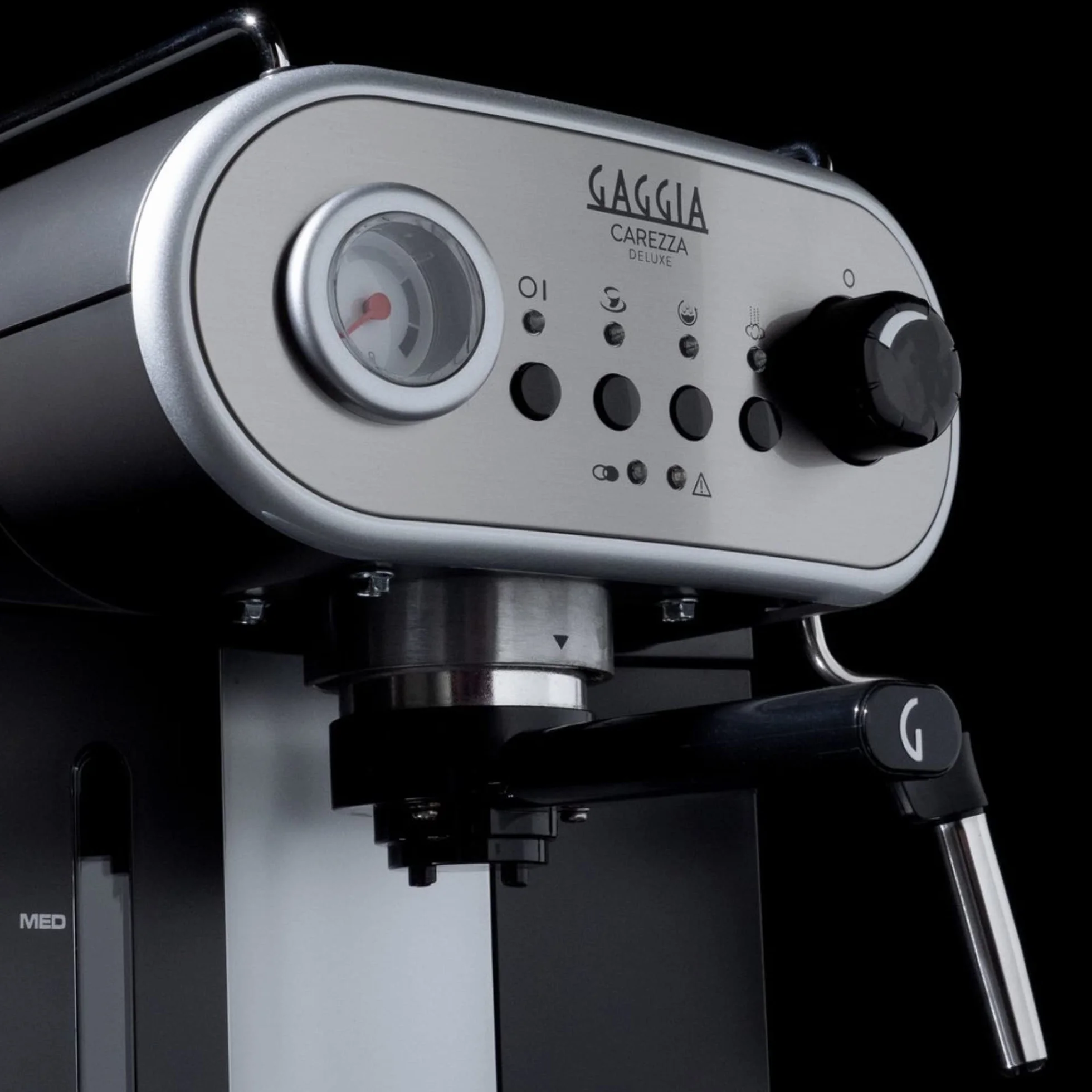 Gaggia RI8525/01 Carezza Deluxe Ręczny ekspres do kawy mielonej i strąków, 230V, 50Hz, 1900 W, szary/czarny