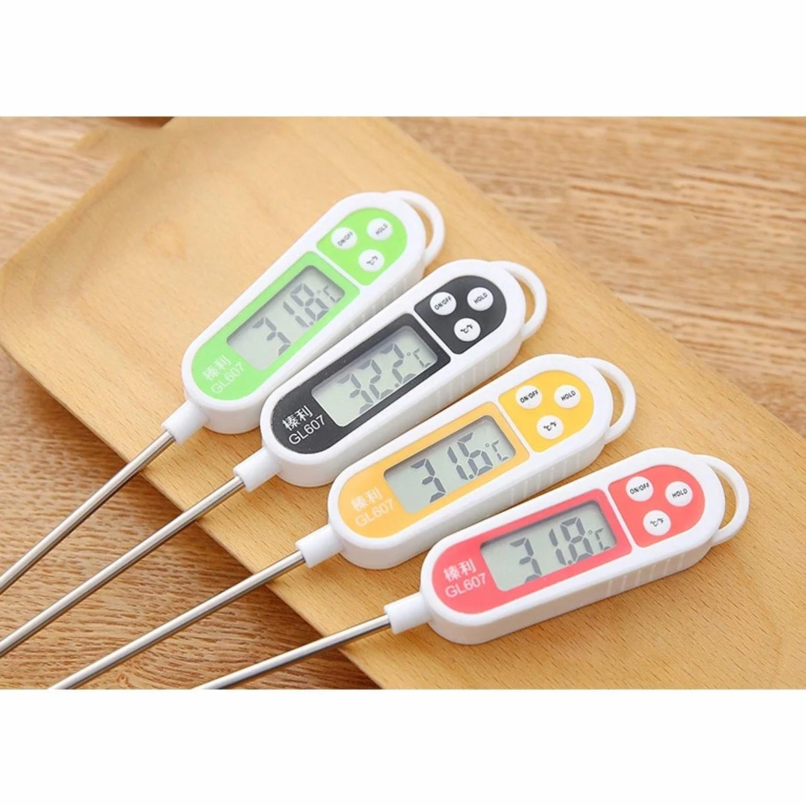 XINGYU Domowy kuchenny termometr do żywności, miernik temperatury wody, temperatura wody, mleko, ciepły olej, ciepły ciecz, pieczenie, elektroniczna sonda temperatury, czarny, różowy, zielony, żółty bardzo