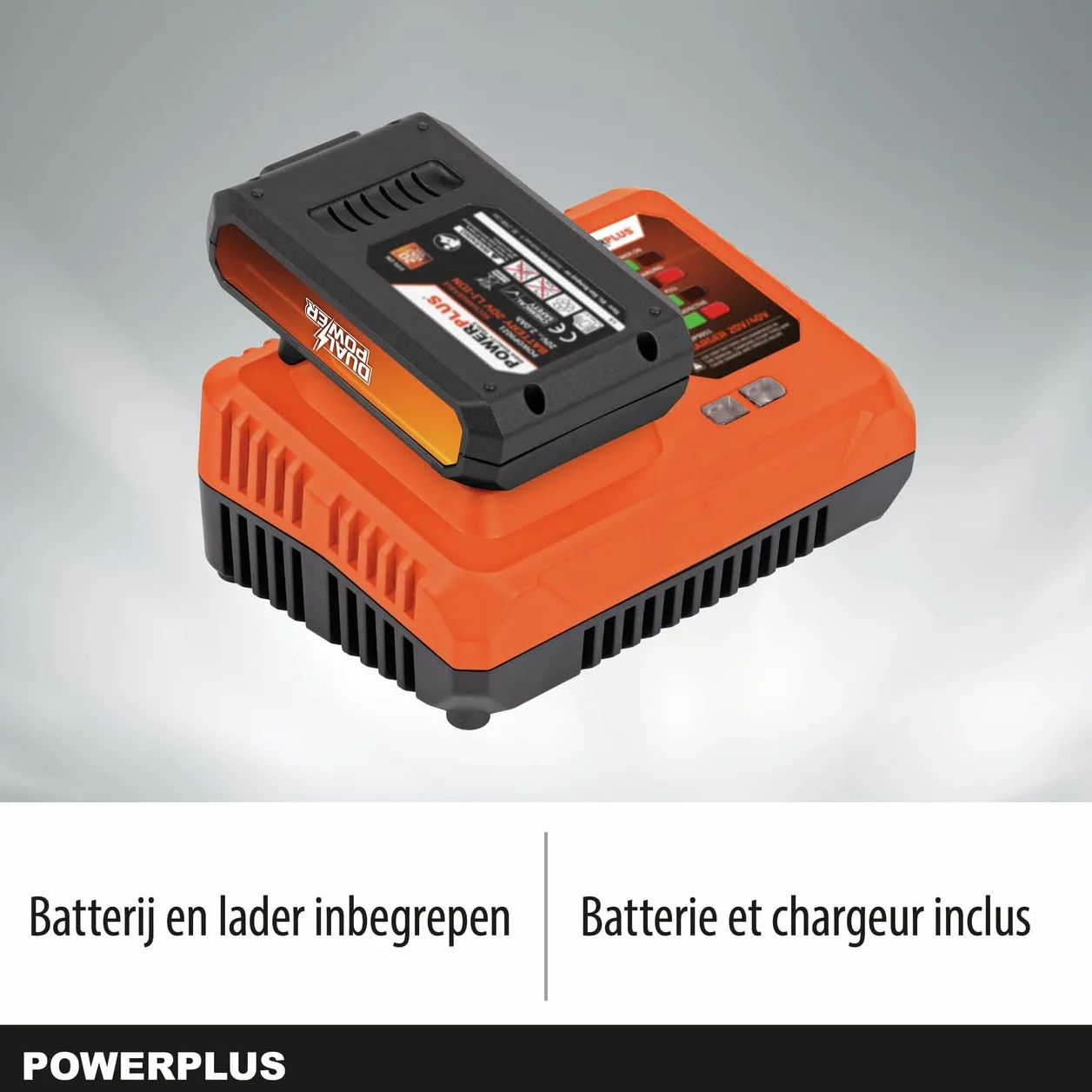 Power plus POWDPG75565 elektryczna kosiarka do trawy i podkaszarka do trawy o średnicy 20 V i 340 mm Ø i 20 V i 240 mm Ø, w zestawie akumulator i ładowarka