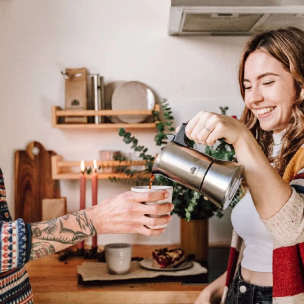Groenenberg Ekspres do espresso indukcyjny + sitko redukcyjne I dzbanek do mokki ze stali nierdzewnej 4 lub 6 filiżanek espresso I Dzbanek do espresso z uszczelką zapasową