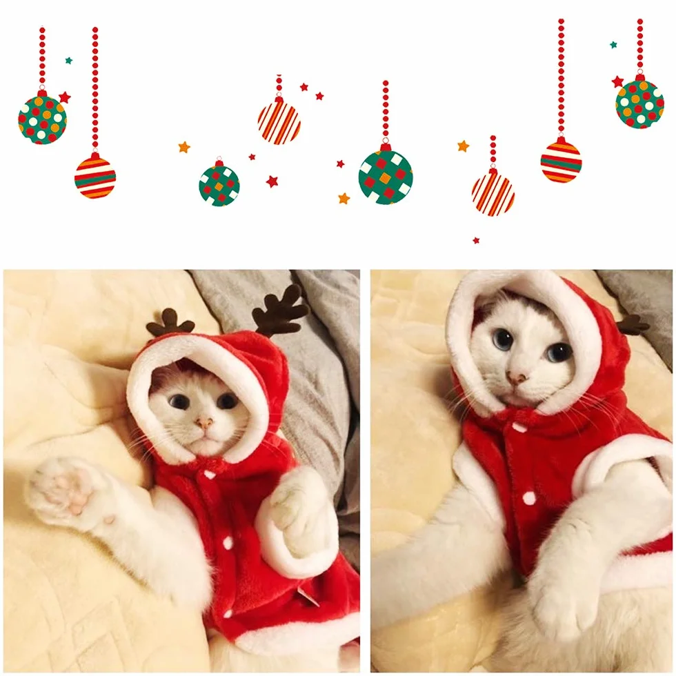 Świąteczny sweter dla psa, kota, bluza z kapturem, płaszcz na Boże Narodzenie