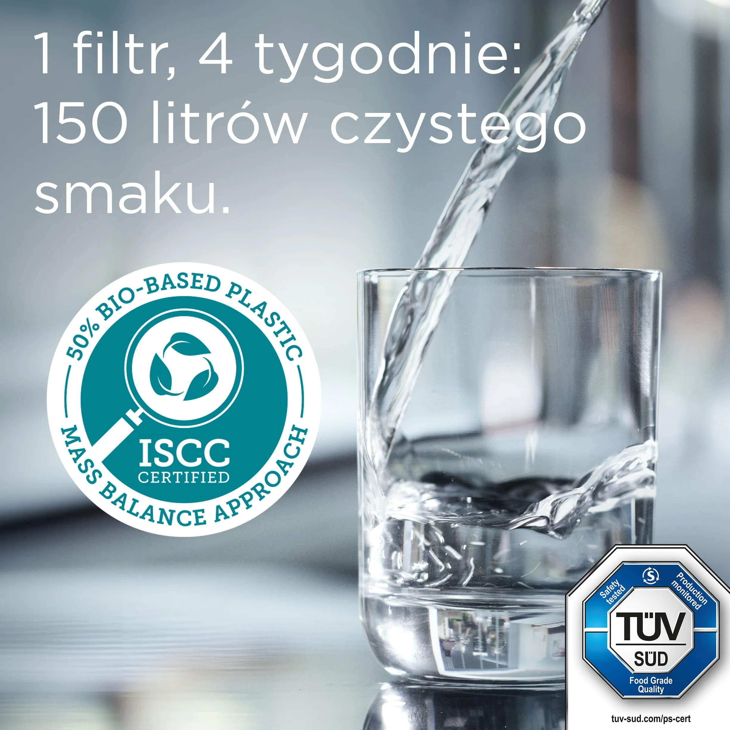 BRITA Dystrybutor filtrujący wodę Flow (8,5 l) z 1 filtrem BRITA MAXTRA PRO Pure Performance redukującym chlor, kamień, PFAS i metale – pojemność XXL
