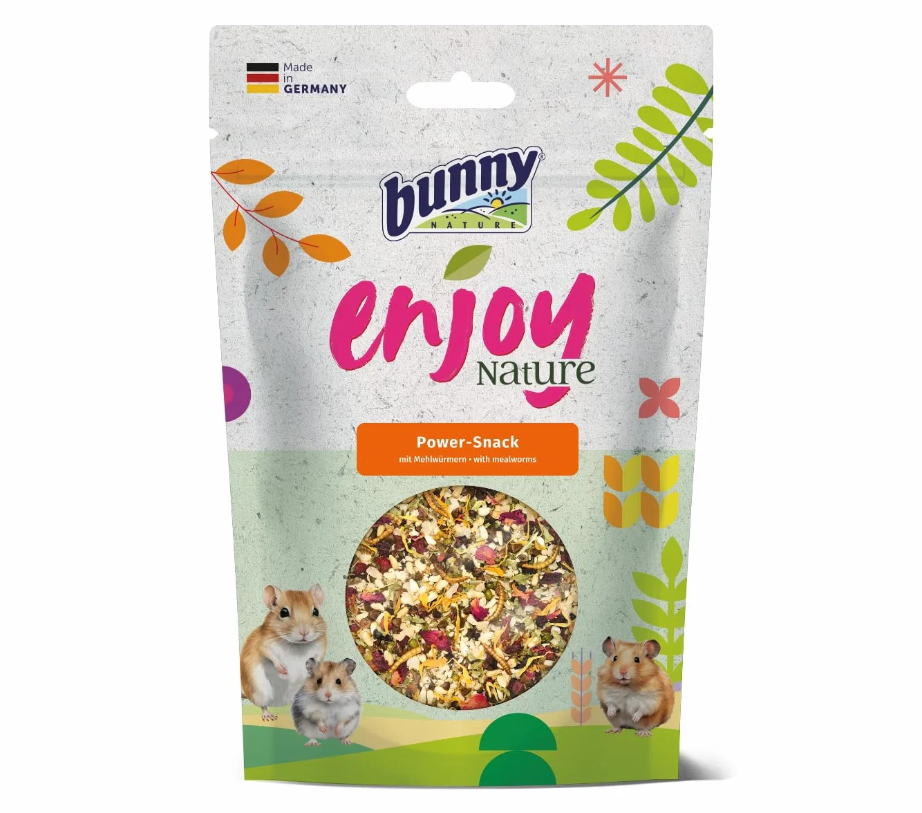 Bunny EnjoyNature Power Snack 140 g karma uzupełniająca dla chomików bogata w białko mieszanka nasion