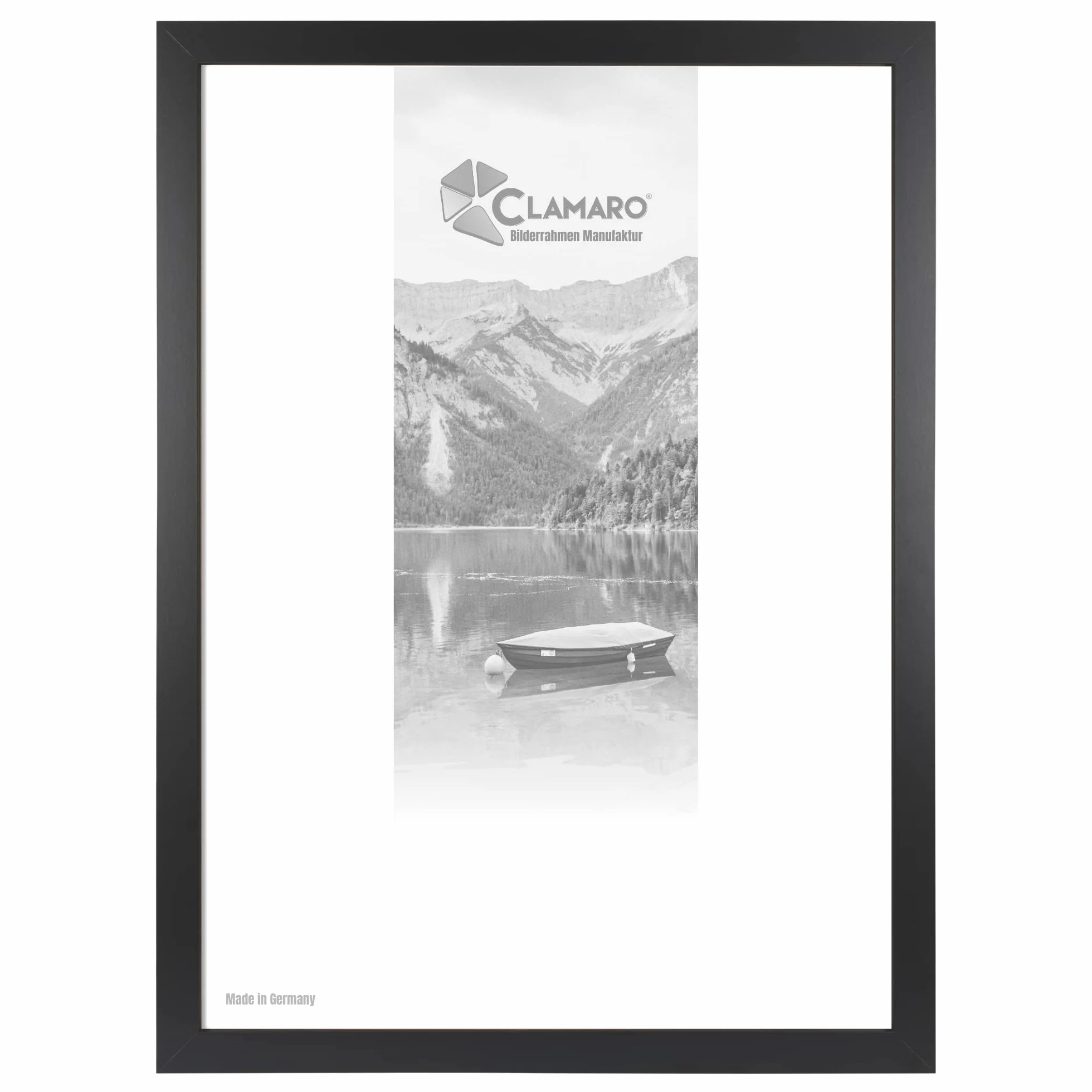CLAMARO 'Collage' ramka na zdjęcia 69 x 135 cm, ręcznie wykonana, czarna matowa, prostokątna, nowoczesna, w zestawie ze szkłem akrylowym, tylną ścianką i zawieszką (format poziomy i pionowy)