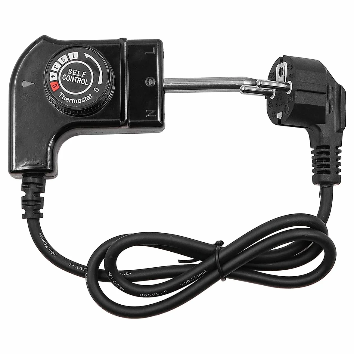 WANGCL Termostat do elektrycznych płyt grillowych na zewnątrz, regulowana kontrola temperatury, przewód zasilający 1 m do elektrycznych płyt grillowych