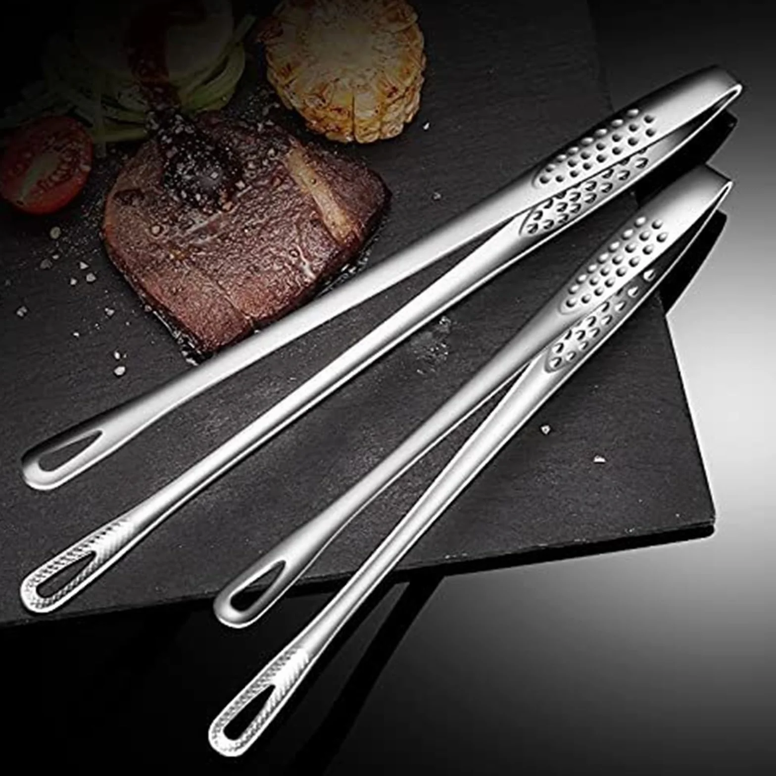 Szczypce do Chleba, Szczypce Do Grillowania Nadają Się Gotowania Jedzenia Pieczenia Mięsa I Chleba Pieczenia, Grillowania(24cm)