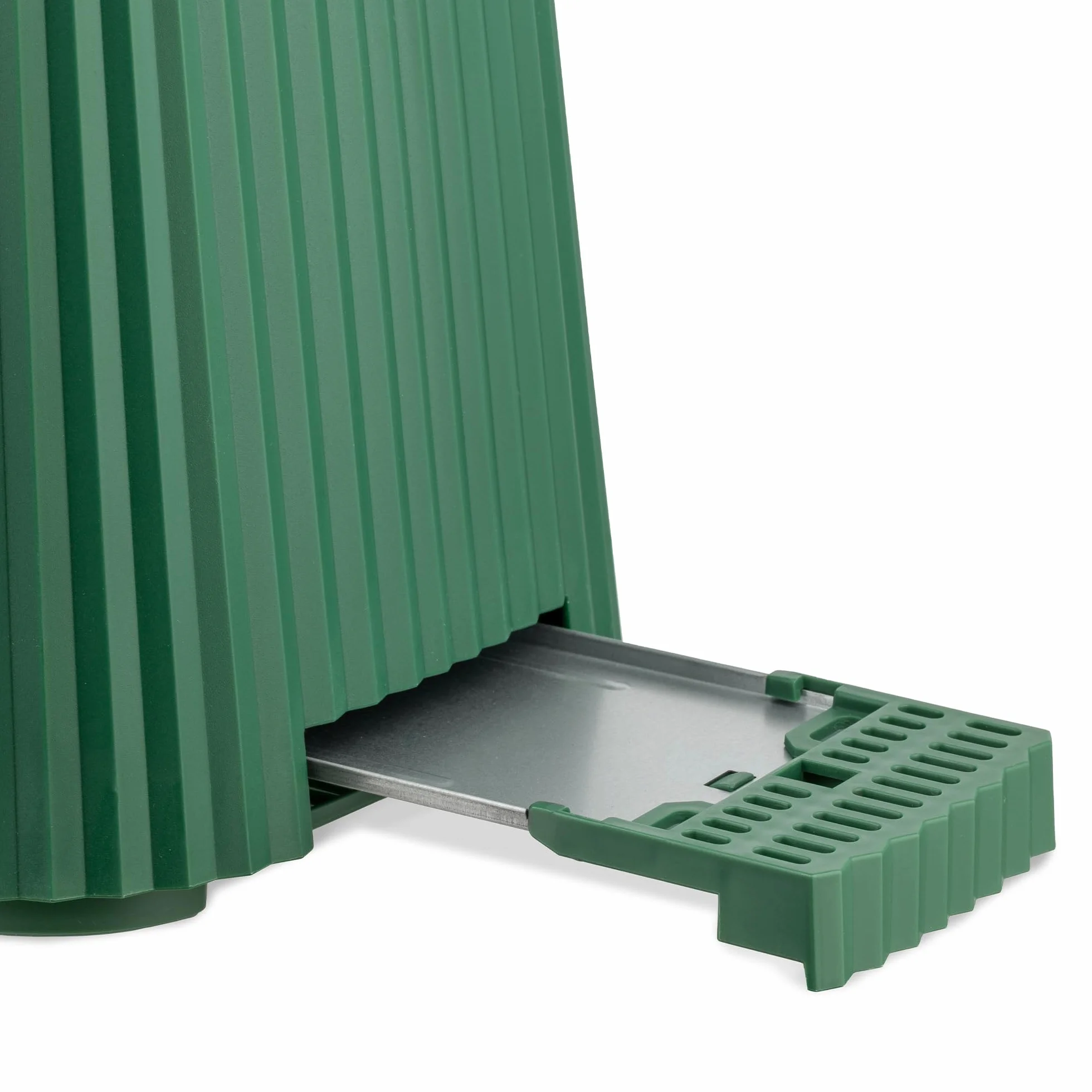 Alessi Plissé MDL08 GR - designerski toster, sześć stopni pozłacania, z żywicy termoplastycznej, wtyczka europejska 850 W, zielony