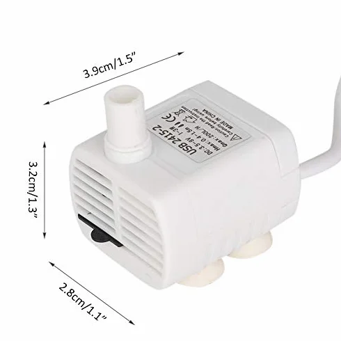 USB Pompa wodna do akwarium Pompa zanurzeniowa Mini Zatapialna pompa wodna Pompa do akwarium Cicha DC Mikropompa do akwarium do akwarium Fontanna z żywicy Dozownik wody dla zwierząt