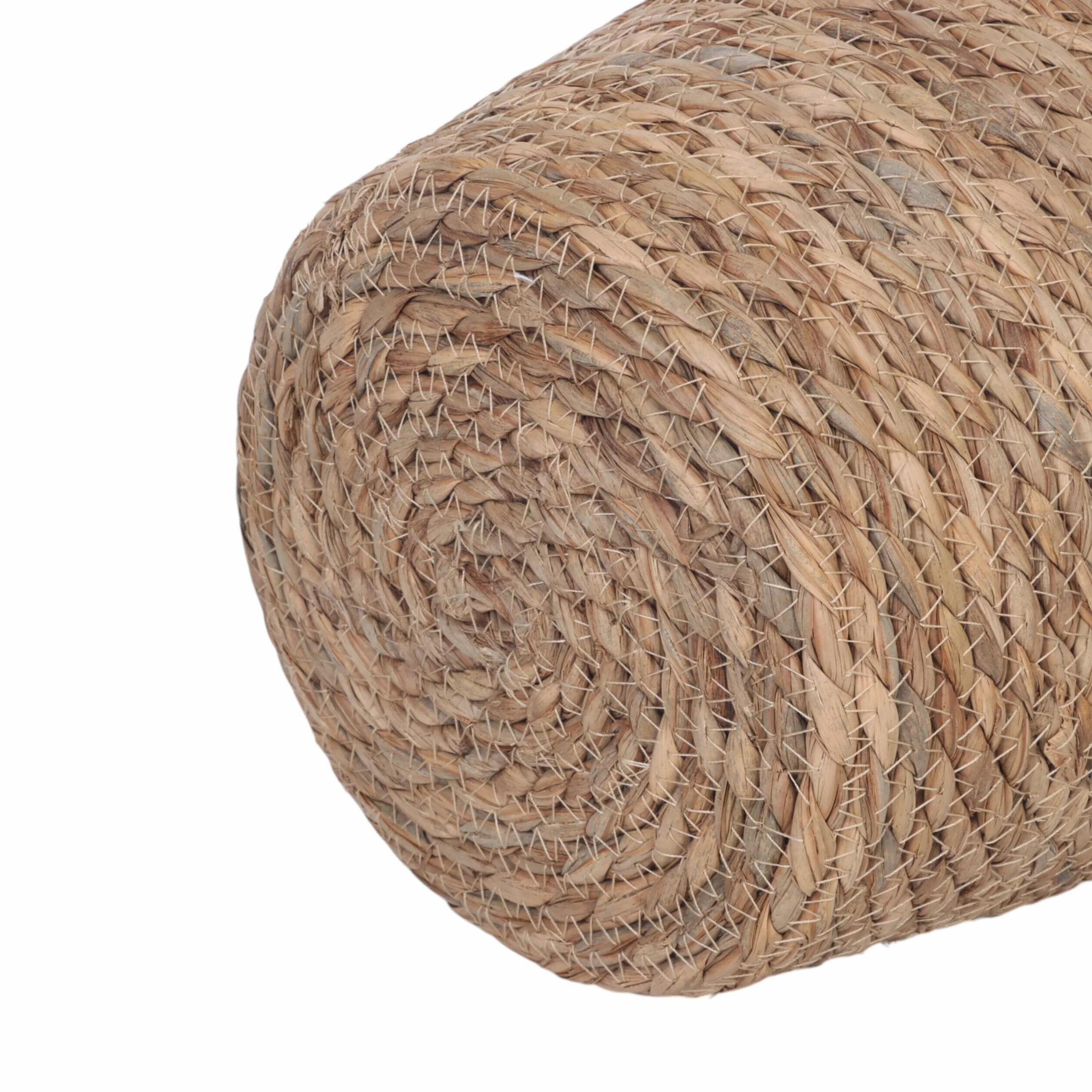 Relaxdays Doniczka z wkładką i uchwytami, zestaw 3 sztuk, trzcina, 3 rozmiary, styl boho, okrągłe doniczki, naturalna