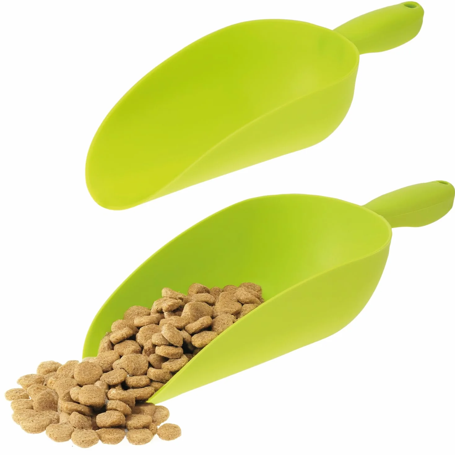 COM-FOUR® COM-FOUR 2x miarka do porcjowania paszy dla zwierzat - miarka do torebki plastikowej - miarka dla zwierzat domowych - miarka do wazenia paszy i nasion