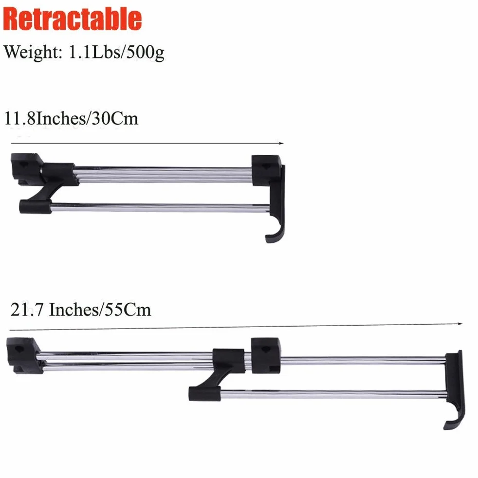 Yosoo Wytrzymały wysuwany drążek do garderoby, wieszak na ubrania, wieszak na ręczniki / wysuwany drążek / organizer do przechowywania polerowany chór, 40 cm