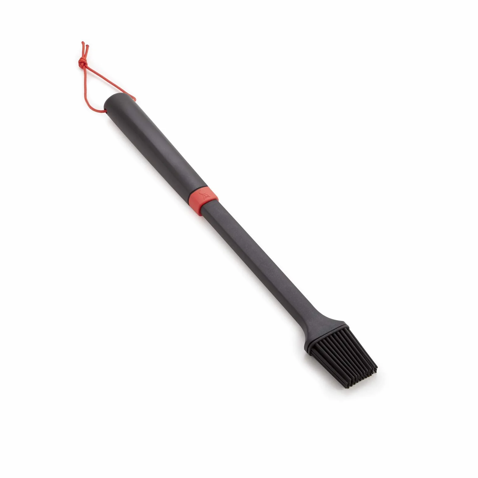Weber Pędzel do Grilla (40cm), idealny do smarowania marynatami lub olejenia rusztu, z silikonowymi włosiami, nadaje się do mycia w zmywarce, z pętlą do zawieszenia - Czarny (6319)