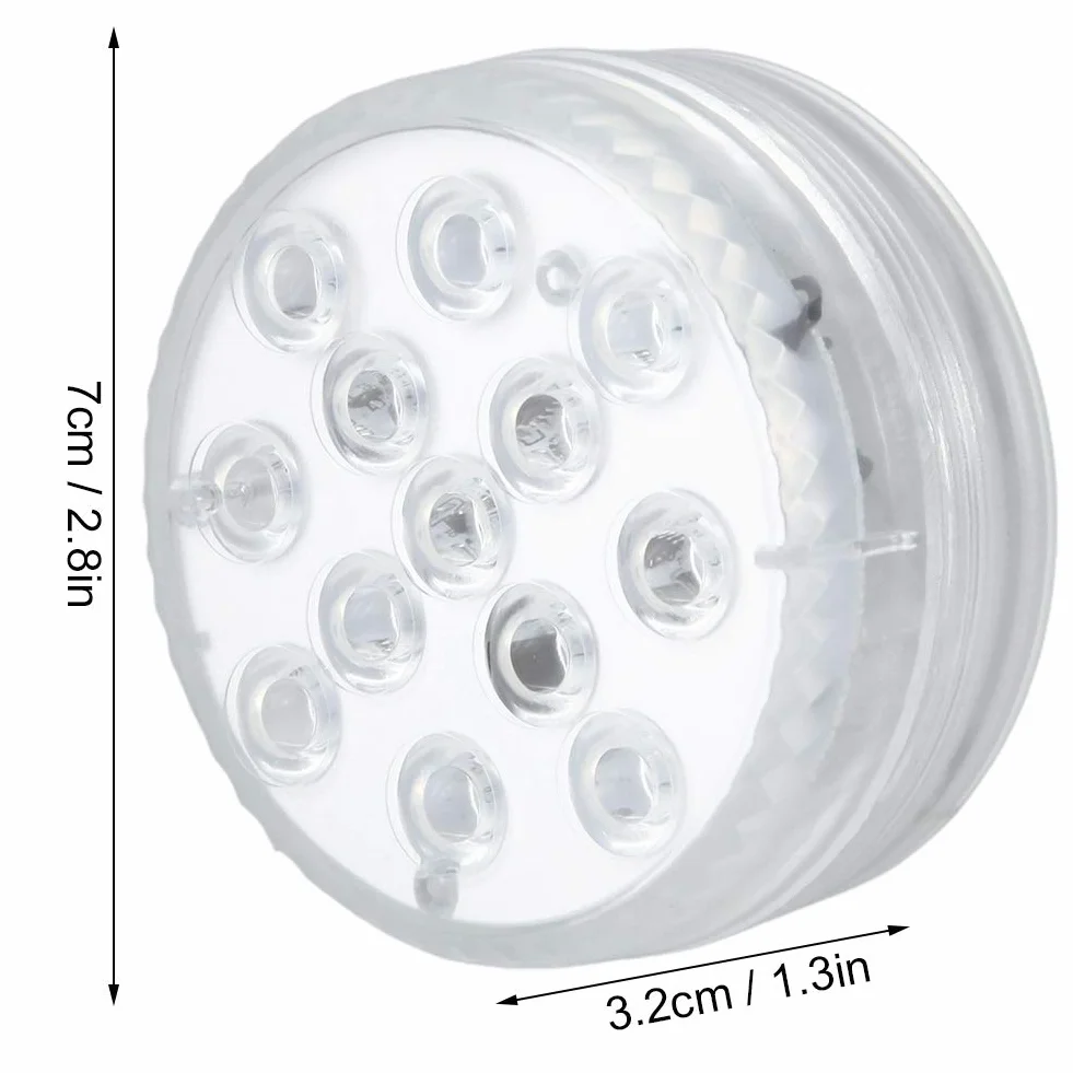 Zatapialne oświetlenie basenowe LED, oświetlenie do akwarium 13 LED podwodne światło Zatapialne światła LED do basenu do akwarium dla ryb do wazonu