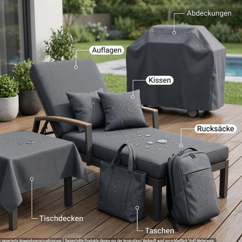 NOVELY® Sunset Oxford 420D – tkanina poliestrowa, bardzo odporna na rozerwanie, odporna na działanie promieni UV, wodoodporna, poliester, materiał ogrodowy, 1 metr bieżący, towar sprzedawany na metry, wodoszczelna, 25, granatowa, ciemnoniebieska