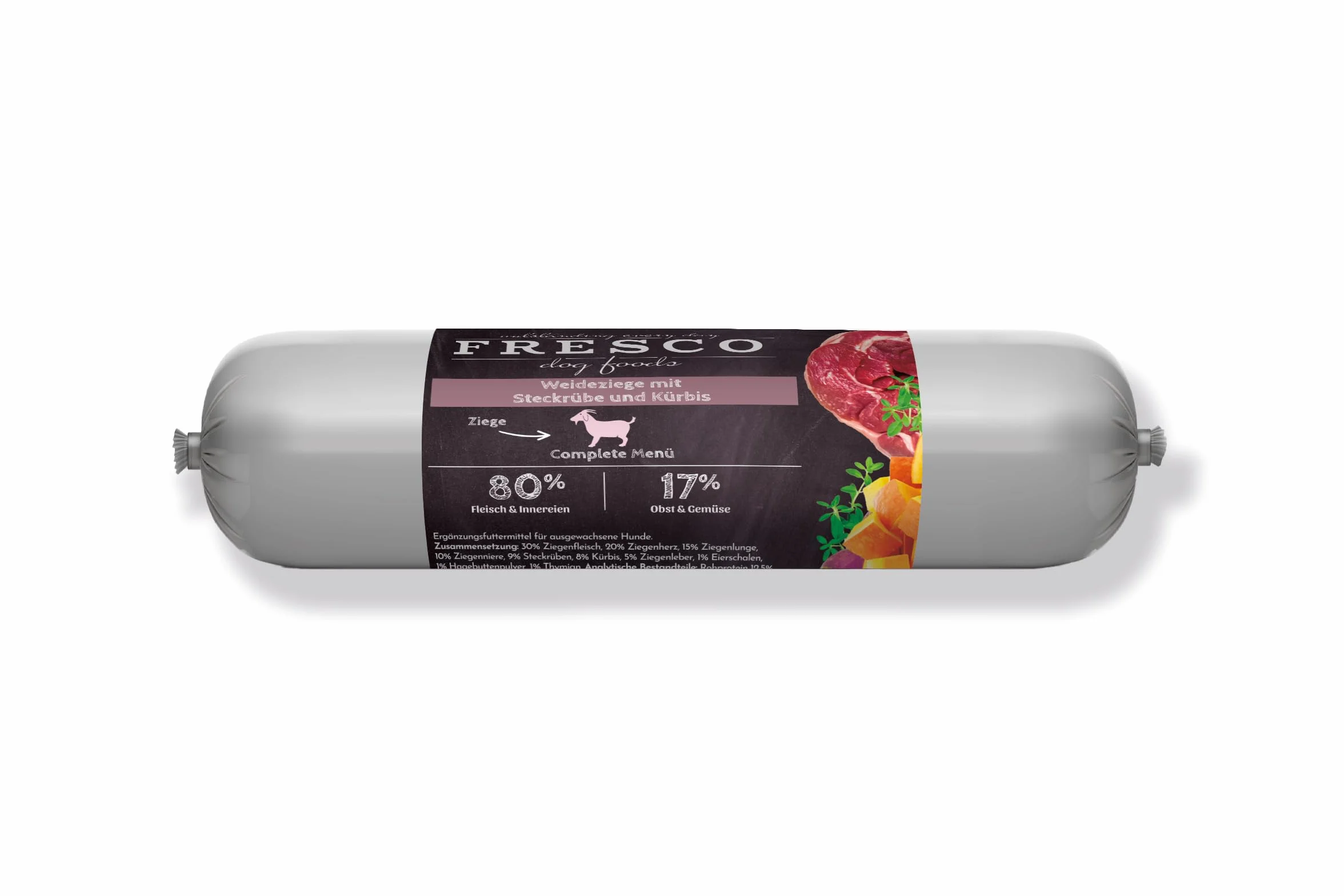 Fresco Dog Barf Kompletne menu koza pastwiskowa z rzepą 3 x 400 g karma dla psów