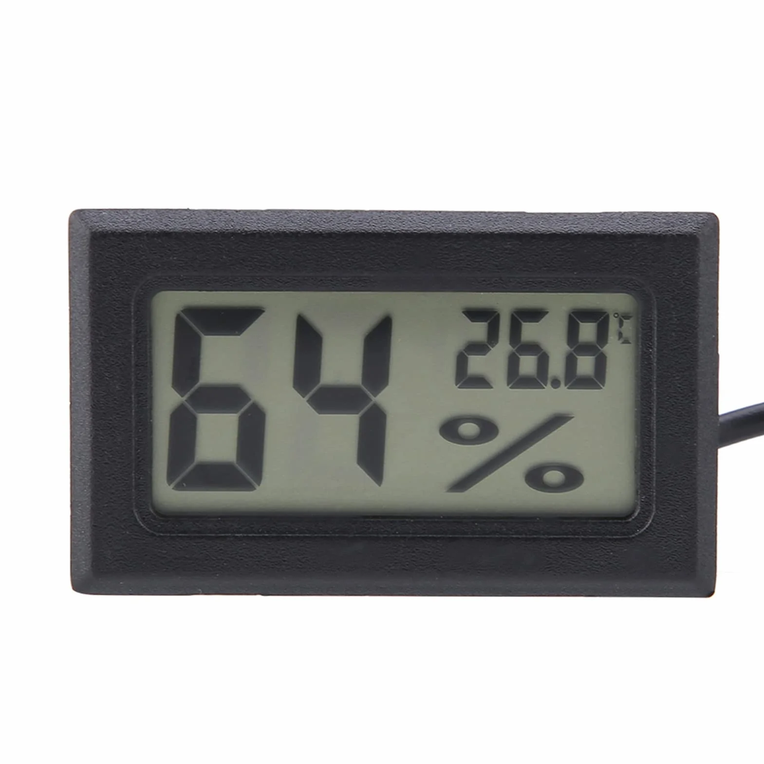 Mini higrometr LCD z zewnętrzną sondą do inkubatorów, terrarium, akwarium