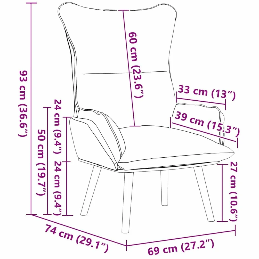 vidaXL fotel Jasnoszary 69 x 74 x 93 cm Tkanina i sklejka, Elegancki fotel, nowoczesny design, przytulne i relaksujące siedzisko do salonu, sypialni, biura