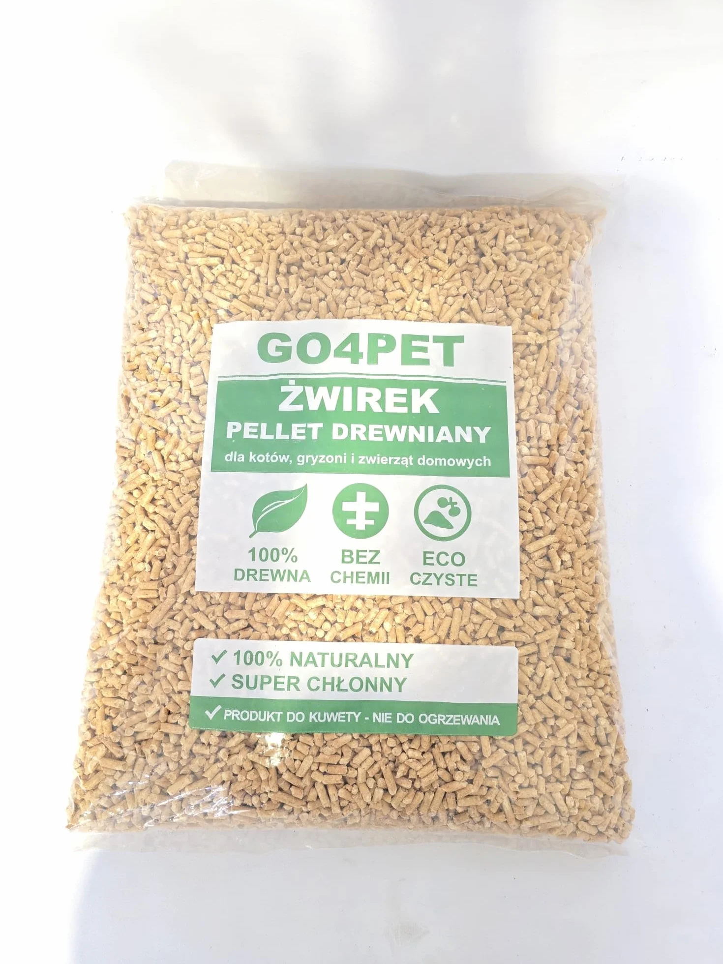 Żwirek Drewniany dla Kotów i Gryzoni, 10 kg, Naturalny Pellet z Trocin Drzewnych,
