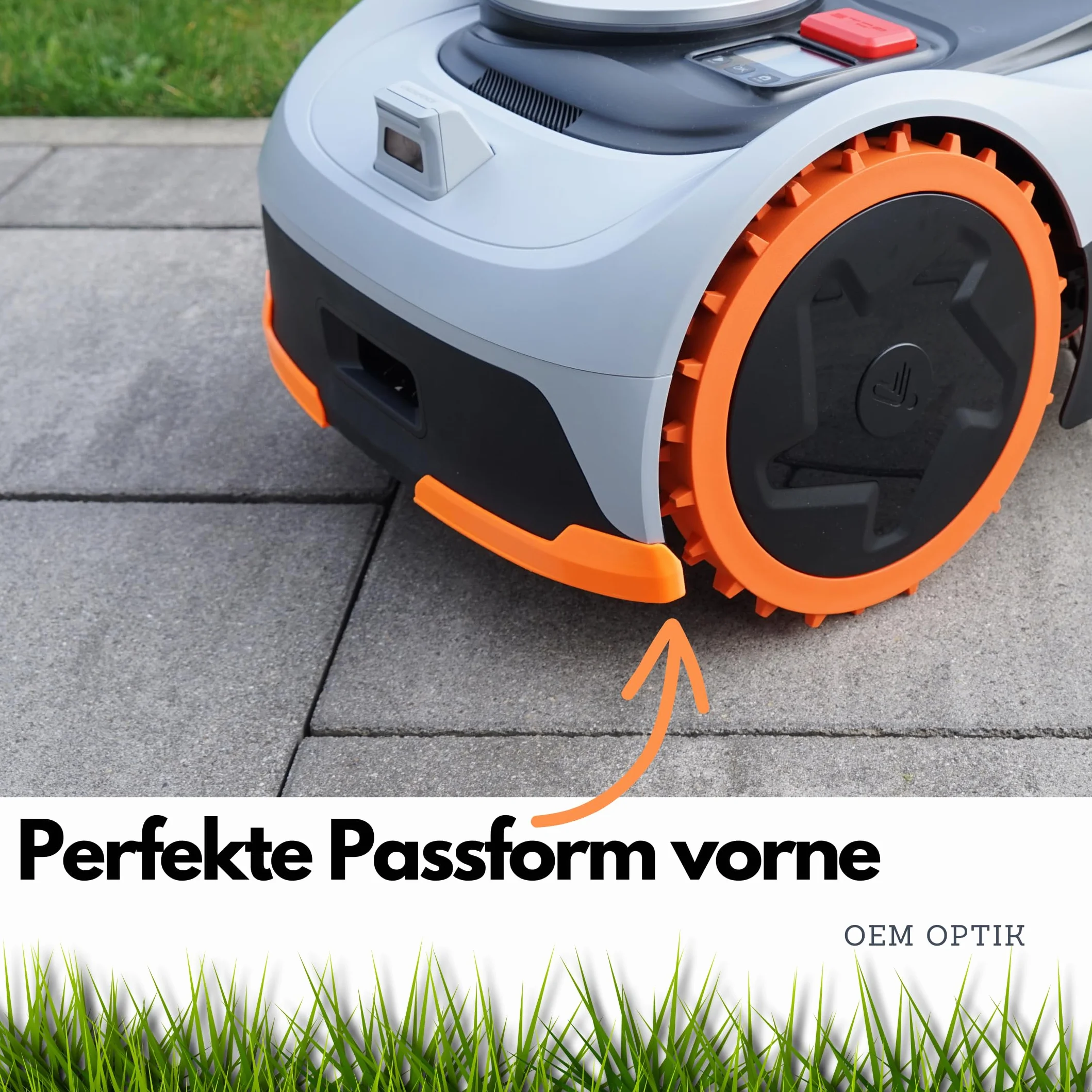 Ochrona krawędzi do robota koszącego Segway Navimow - wystarczy wetknąć, nie wymaga klejenia (pomarańczowa i205 | i208 | i210)