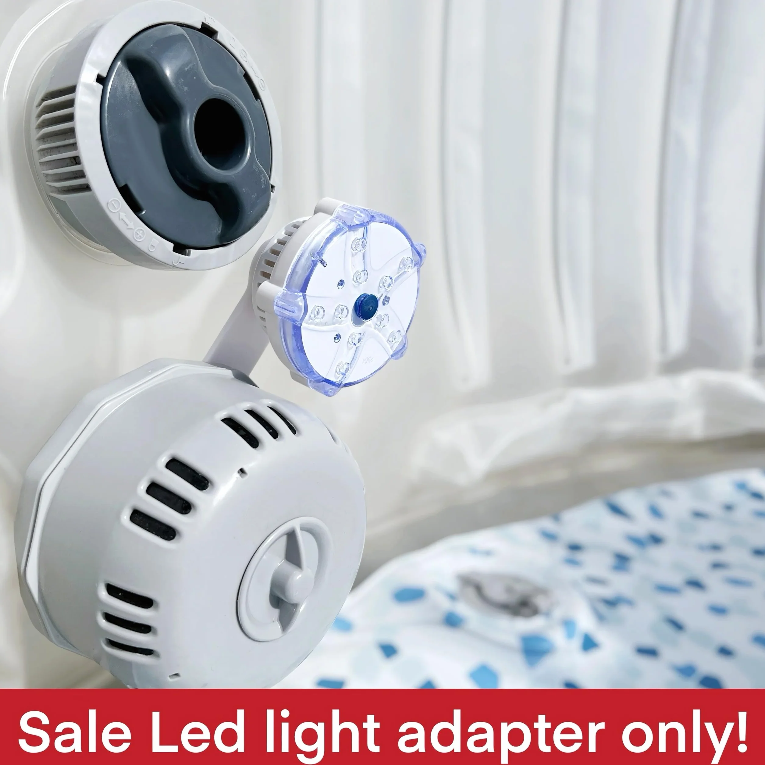 Generic Adapter światła LED (1 opakowanie), biały, owalny, kompatybilny z modelami Air Jet i Hydro Jet Pro