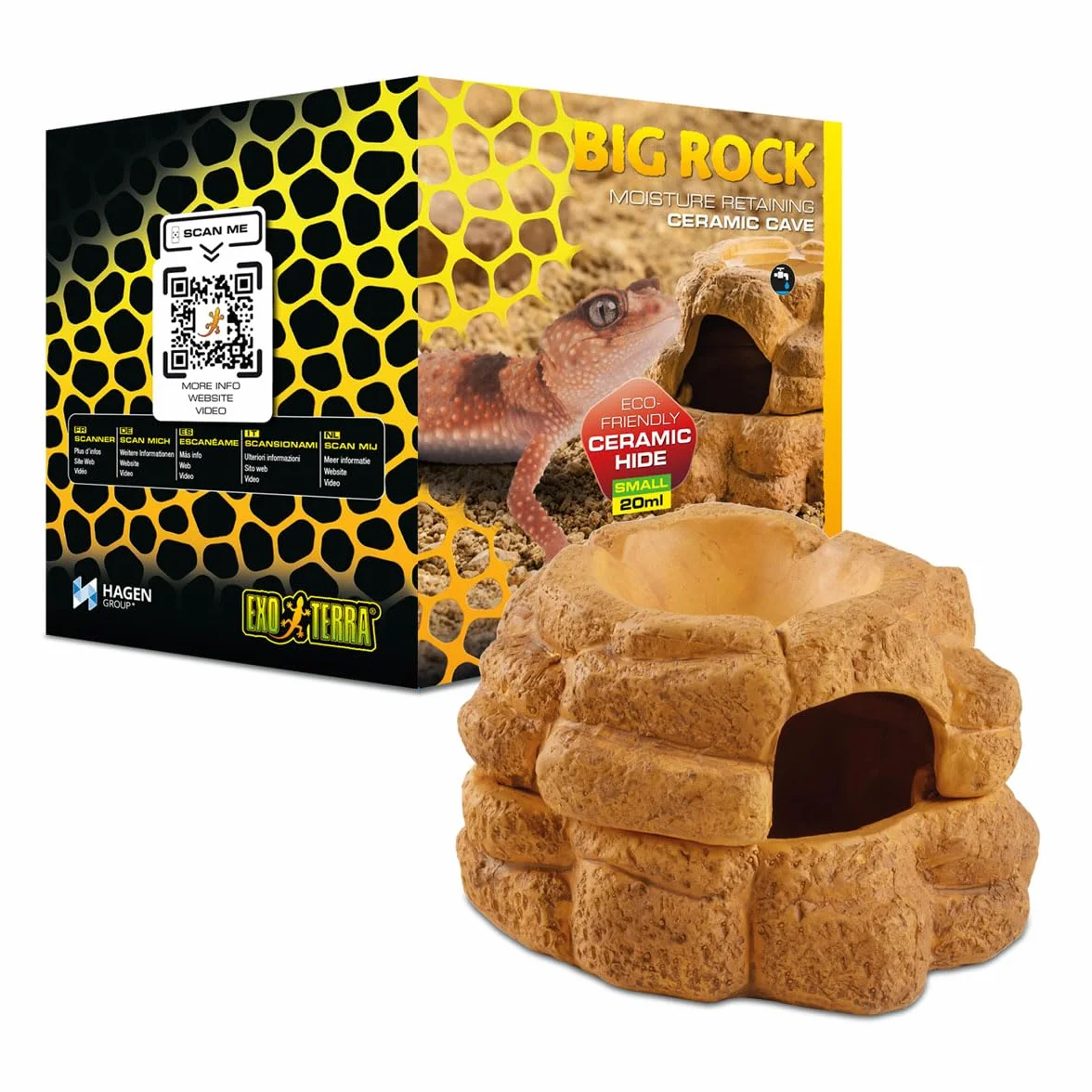 Exo Terra Big Rock mała ceramiczna jaskinia z pokrywką