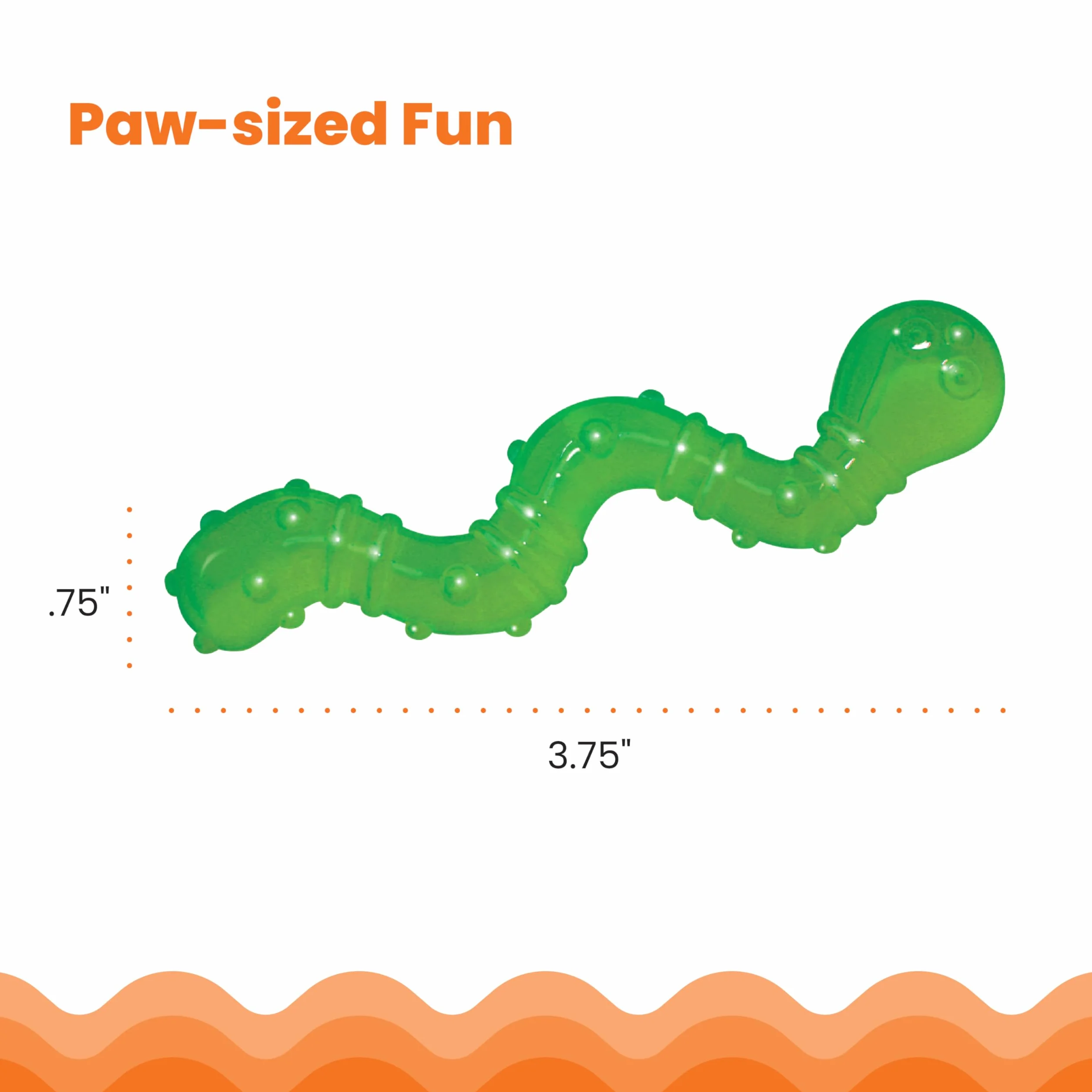 Petstages Orkakat Wiggle Worm - Kocimiętka rozłożona zabawka dla kotów do uderzania i polowania