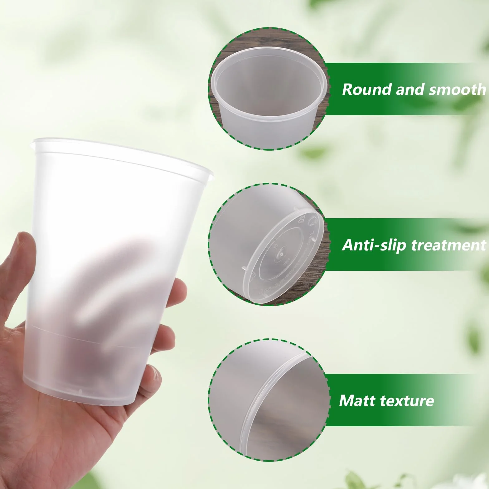 100 sztuk plastikowych kubków, 400 ml, zestaw kubków imprezowych z tworzywa sztucznego, matowe plastikowe kubki na przyjęcia z napojami, urodziny, wesele