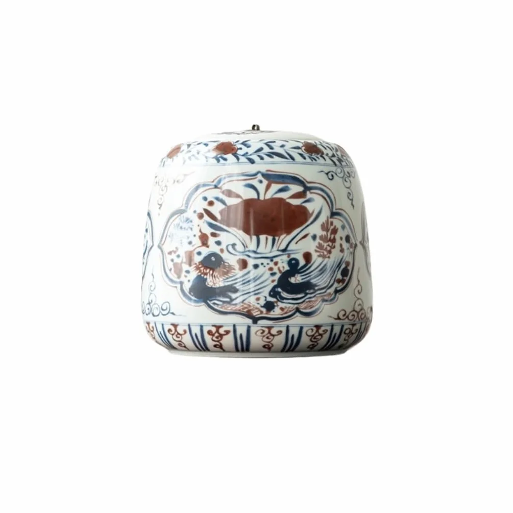 XYNSNDB Kanistry kuchenne Duży zbiornik do przechowywania herbaty luzem Ceramiczny orzech Kawa Zamknię zbiornik na płatki zbożowe Domowe pudełko na herbatę o dużej pojemności Duży cylinder na herbatę