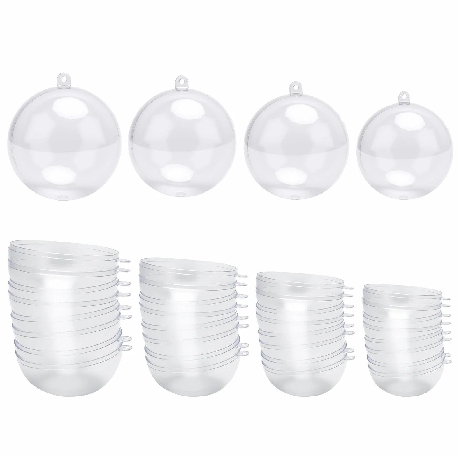 20 sztuk kul z tworzywa sztucznego przezroczyste 5 cm 6 cm 7 cm 8 cm, bombki choinkowe, plastikowe kulki do napełnienia (5 6 7 8 cm)