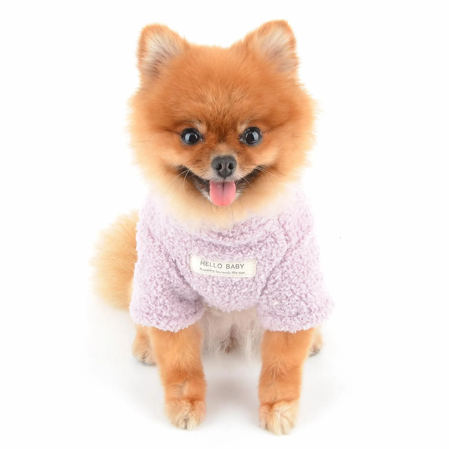 SMALLLEE_LUCKY_STORE Sweter polarowy dla małych psów, solidna bluza dla zwierząt domowych z naszywką z literą i D-ringiem, stroje dla szczeniaków Yorkie chihuahua ciepłe ubrania zimowa jesienna