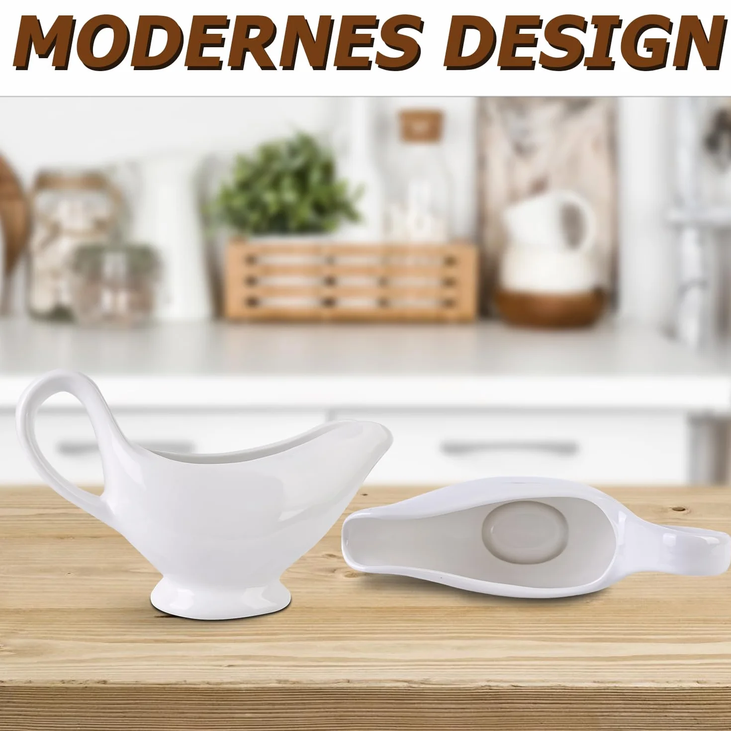 Porcelana sosjerka 300 ml, pojemnik na sosy z uchwytem, pojemnik na sosy, biały, sosjerka z dzióbkiem do ust, miska do serwowania, nadaje się do sosów, dressingów sałatkowych, bulionu mlecznego, soku