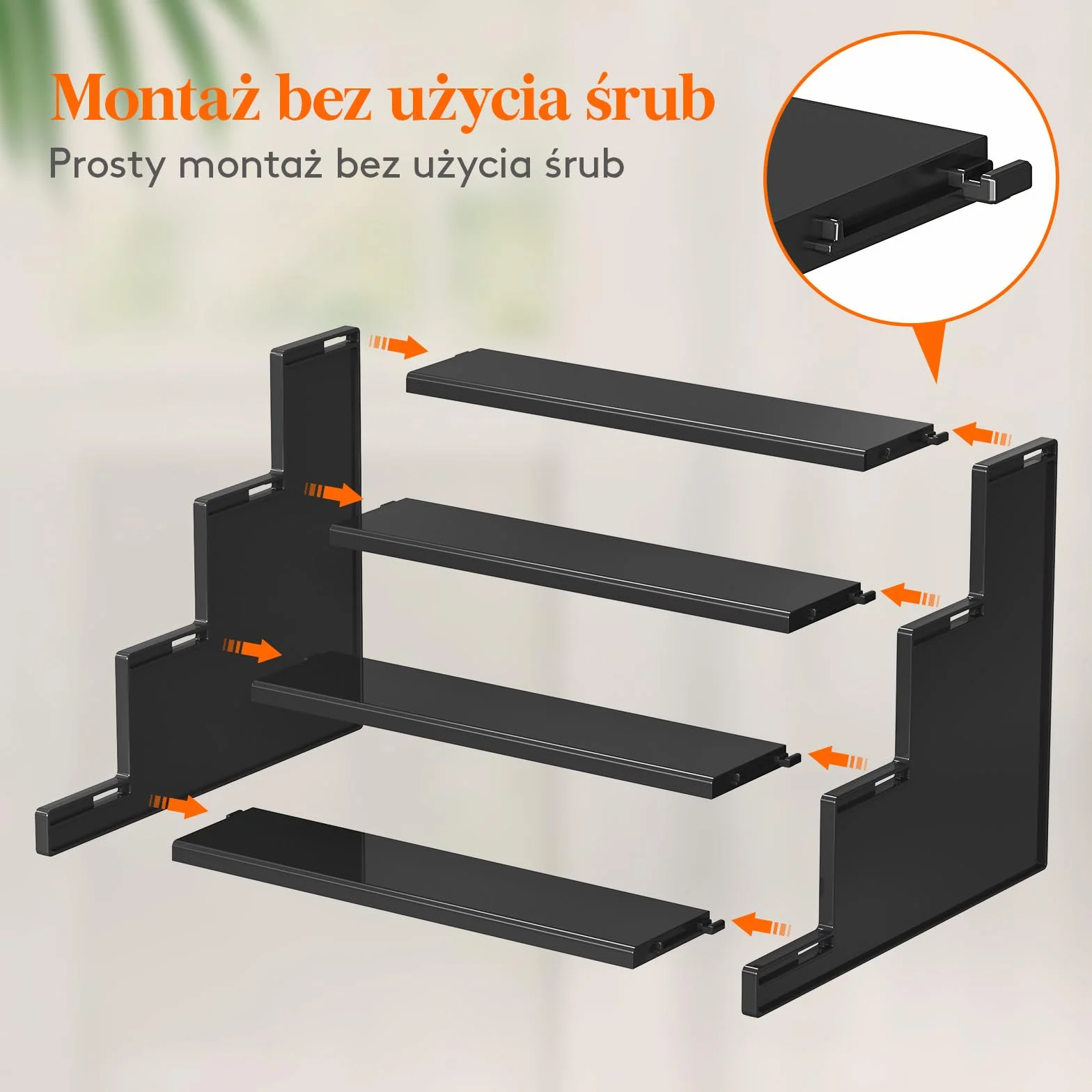 Lifewit 4-poziomowy czarny stojak, organizer perfum, plastikowy stojak do figurek, makijażu, babeczek, deserów, przypraw, zapachów, blatu, toaletki, komody, szafki (30,5 cm, 1 opakowanie)