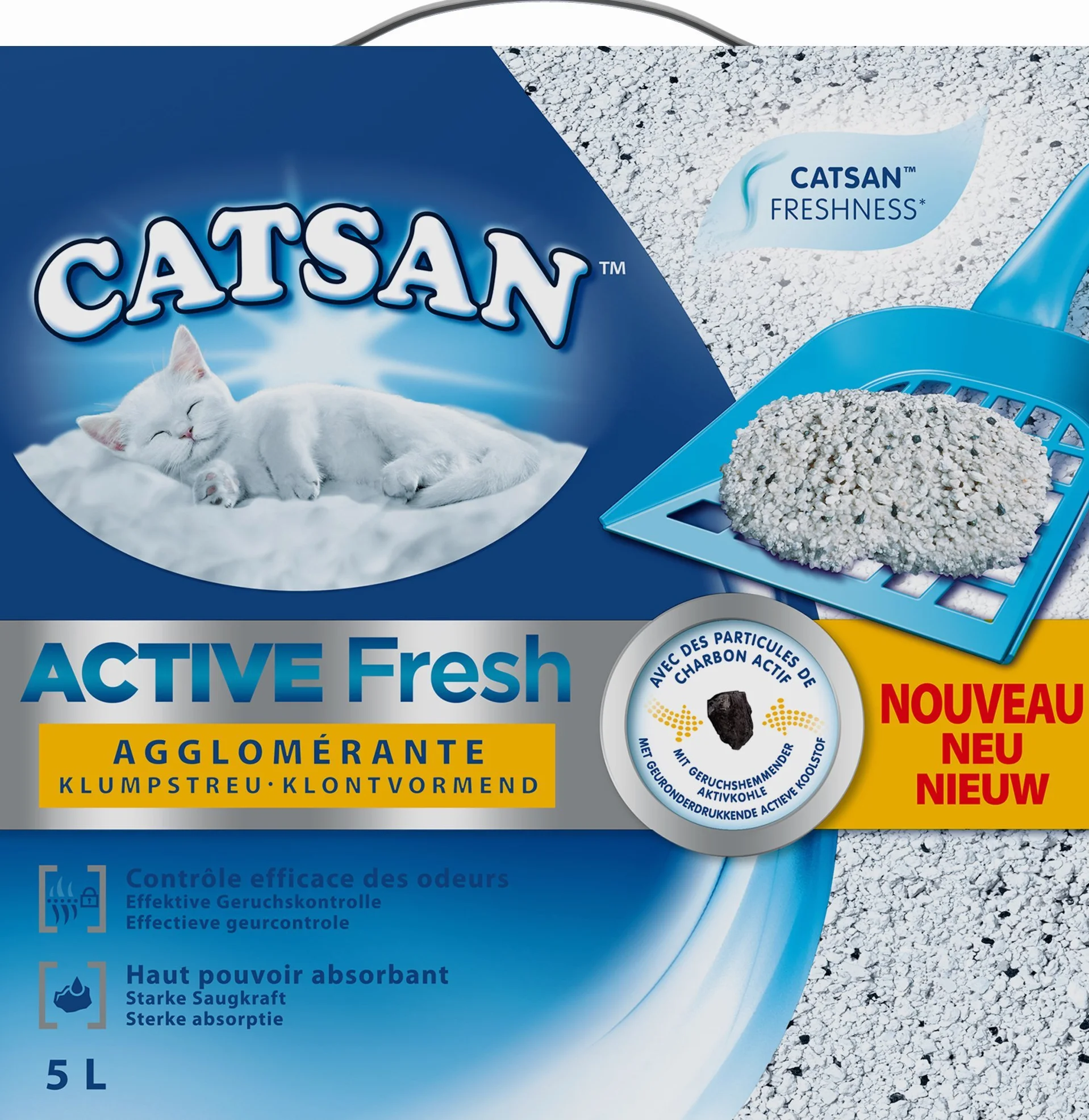 Catsan Active Fresh Żwirek dla Kota, 5 l