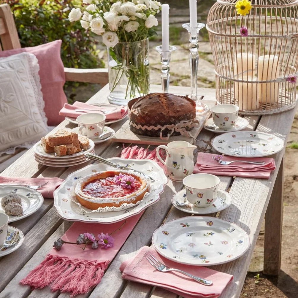 Villeroy & Boch Petite Fleur talerz do pieczenia chleba 17 cm, porcelana premium, biały/kolorowy